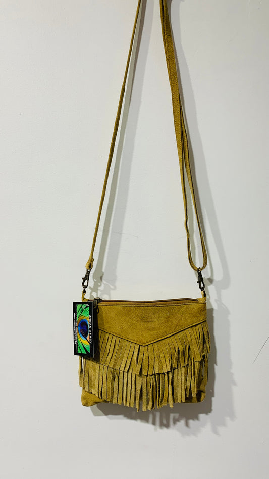 BOHEMIAN STYLE HANDCRAFTED GENUINE  SUEDE LEATHER BAGS #206585