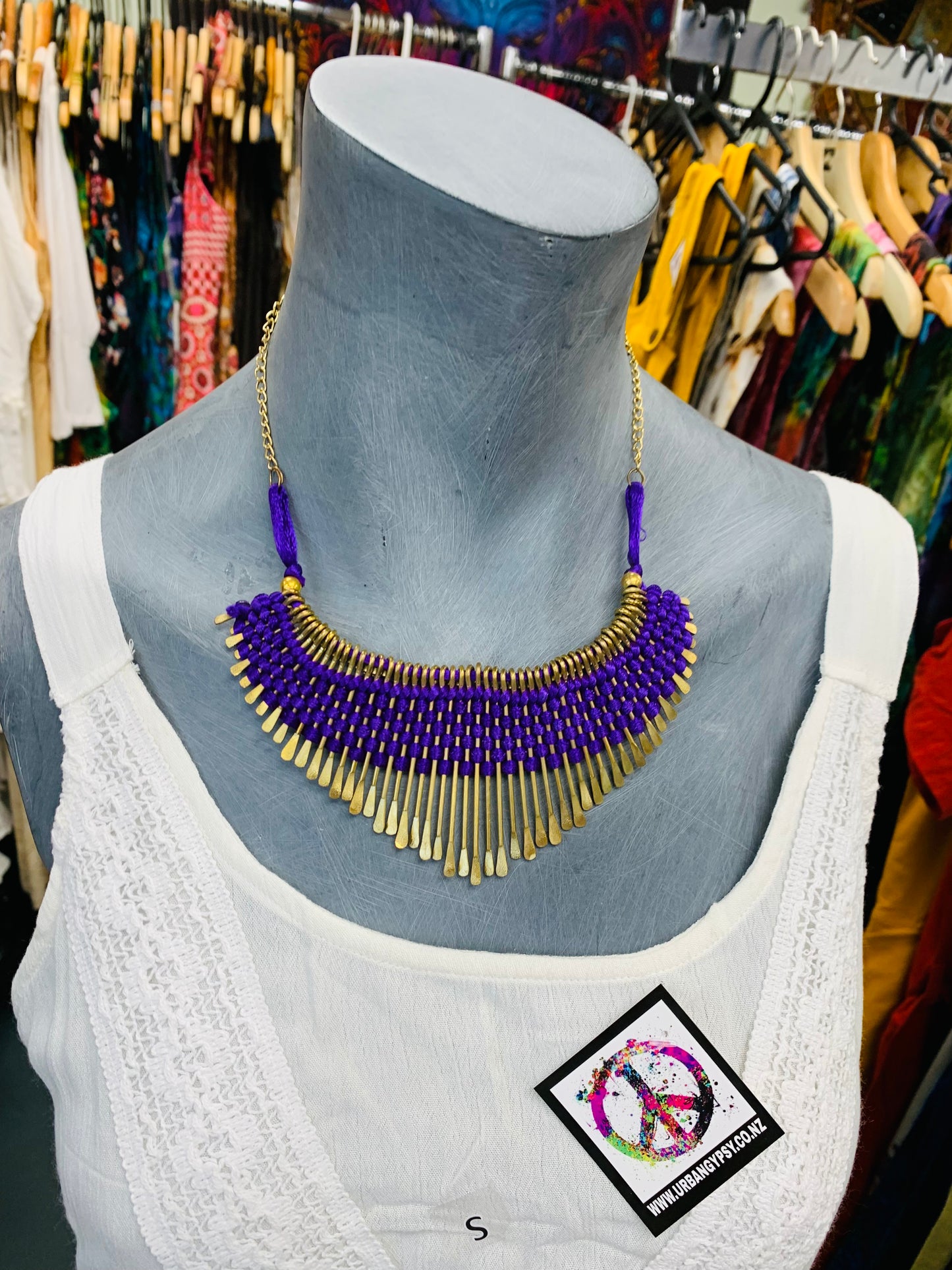 BOHEMIAN STYLE HANDCRAFTED SPIKES NECKLACE #NECK25