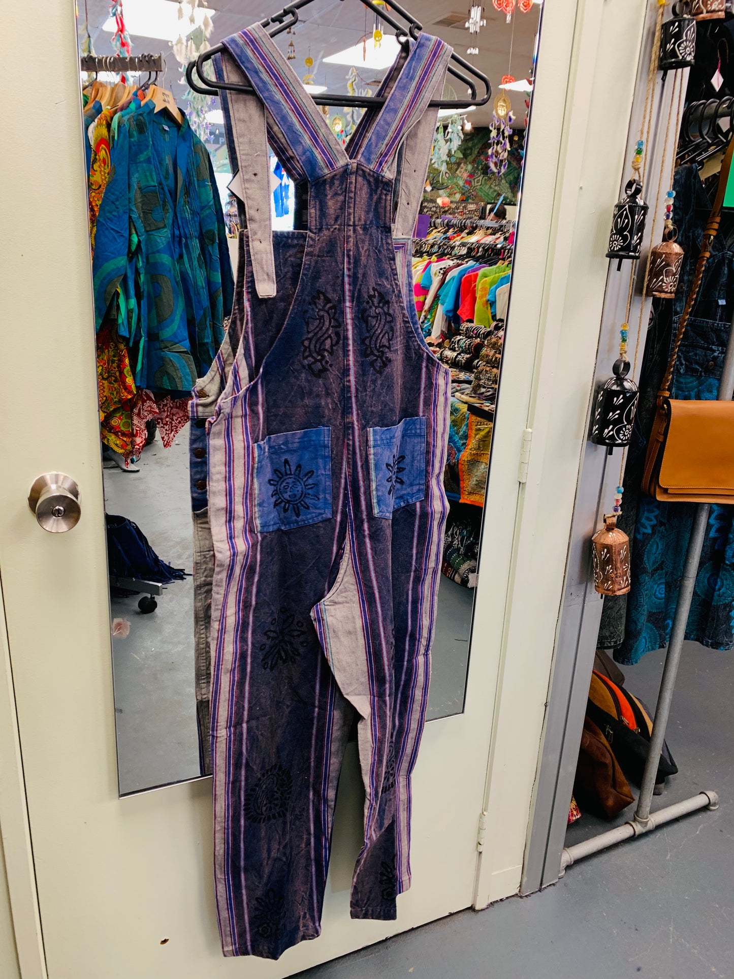 Bohemian Handcrafted Stone wash cotton Overalls/ Dungaree # JUM028