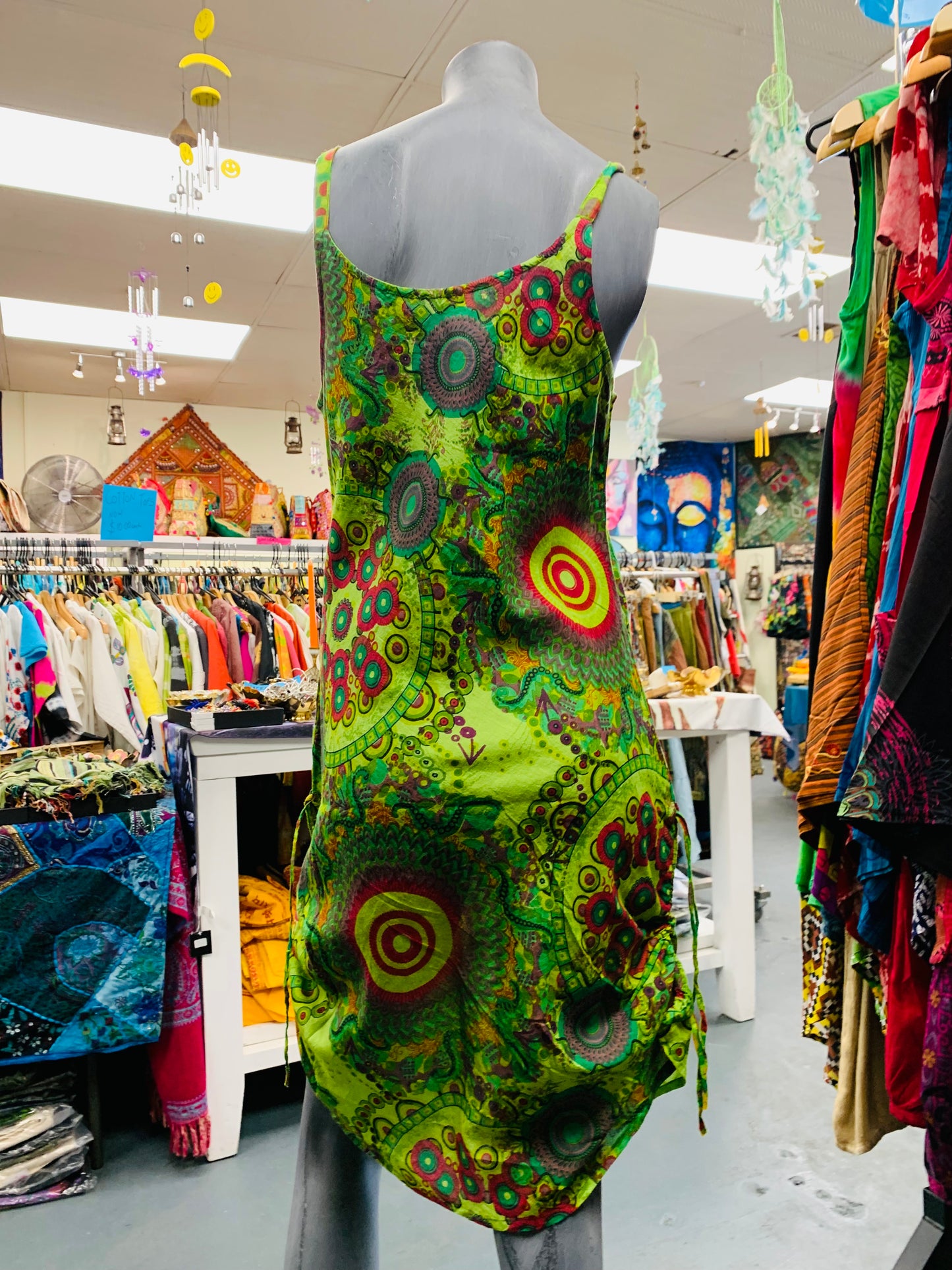 Bohemian style handcrafted cotton Trance dress #00435