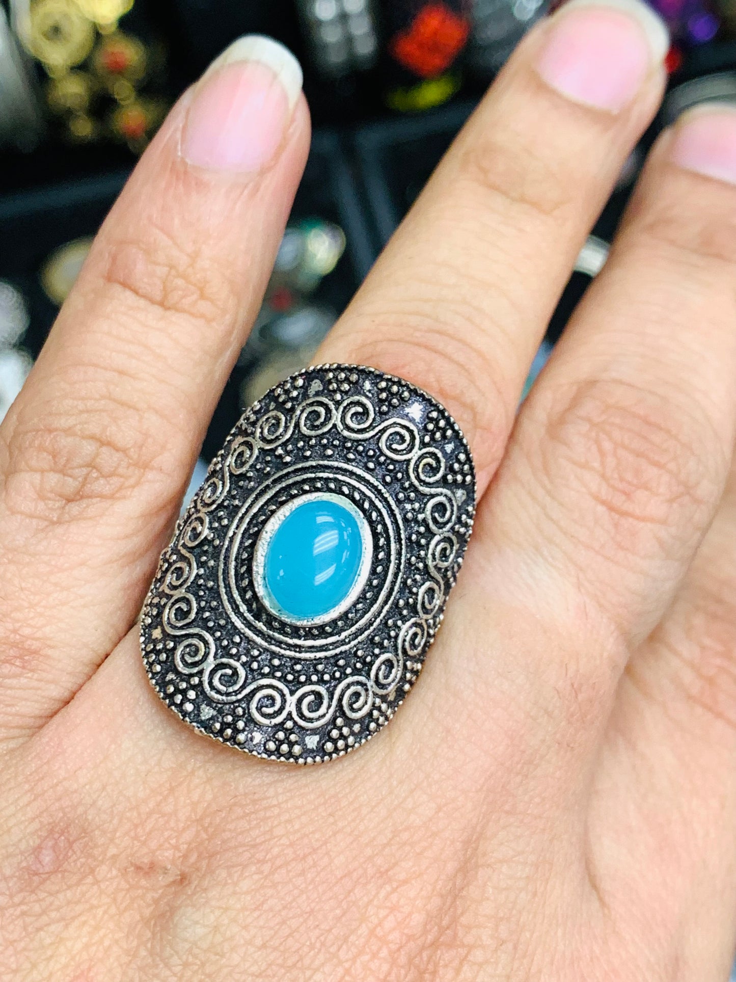 Handcrafted Natural stones ring # RIN2134