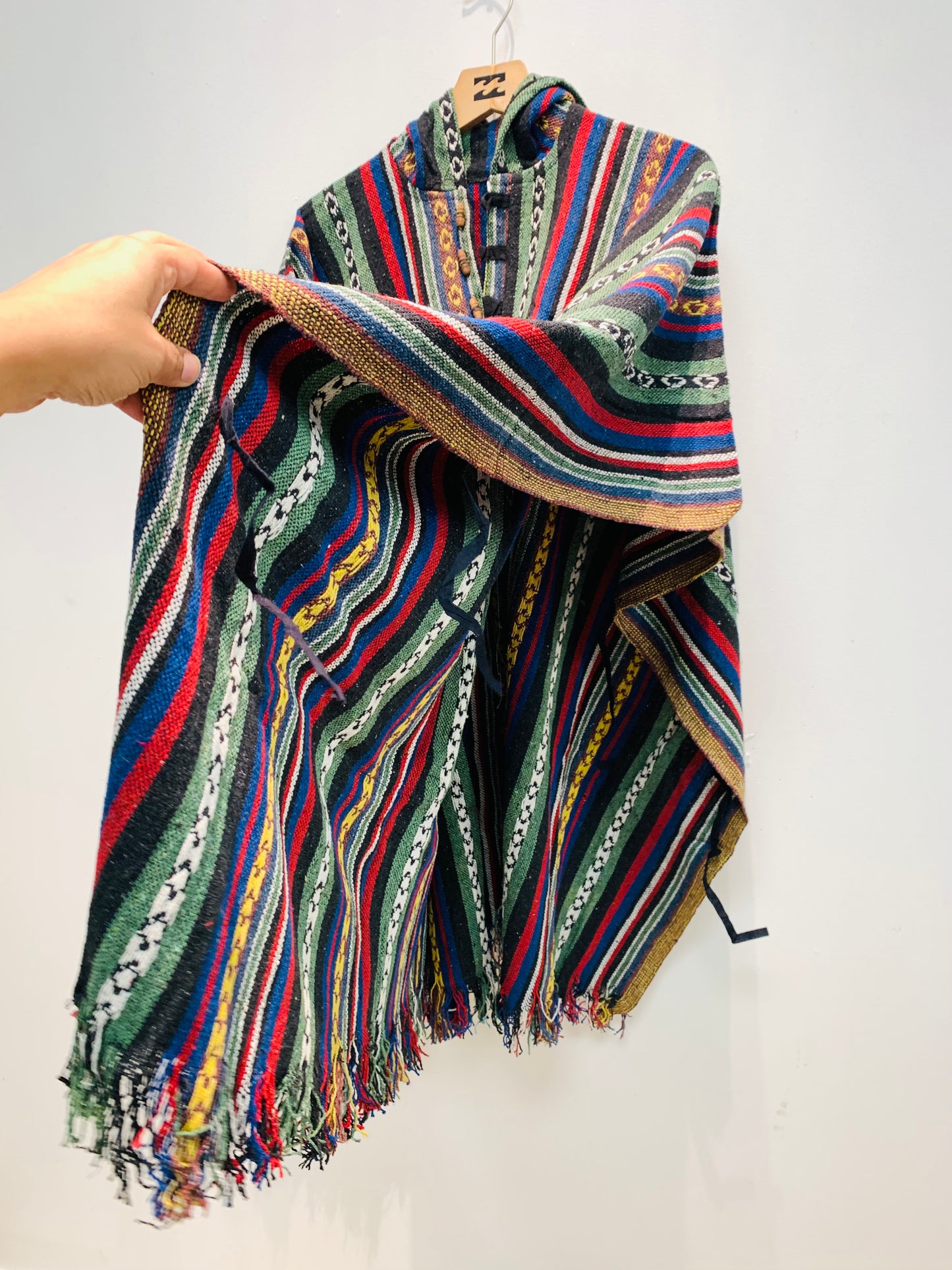 Bohemian style handcrafted Hoodie Plus size UNISEX Gheri poncho #0170332