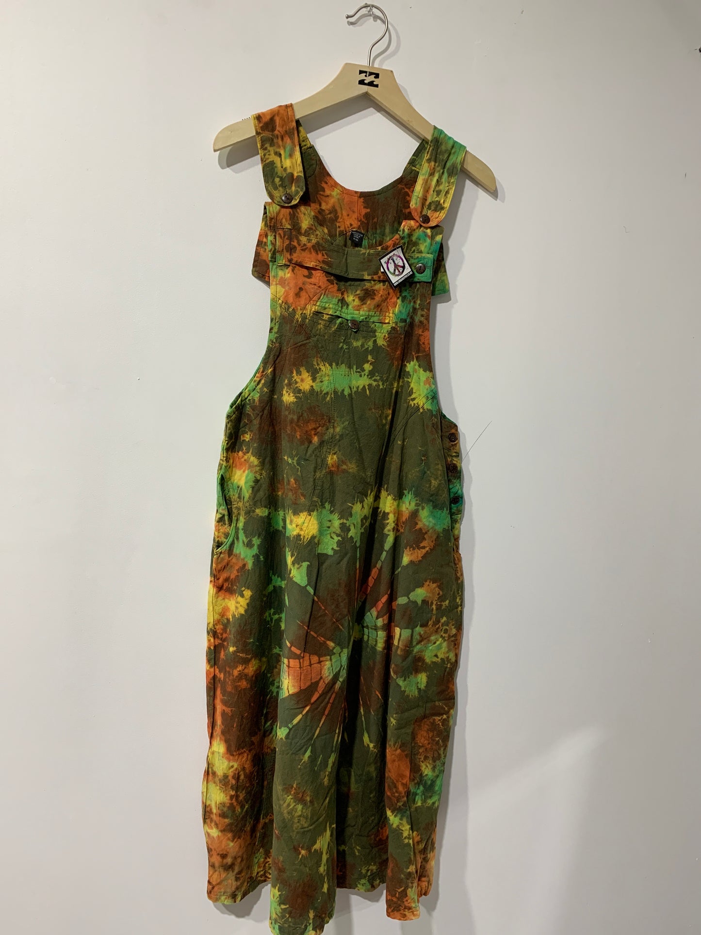 Handcrafted Cotton Tie Dye Long Pinafore #431067