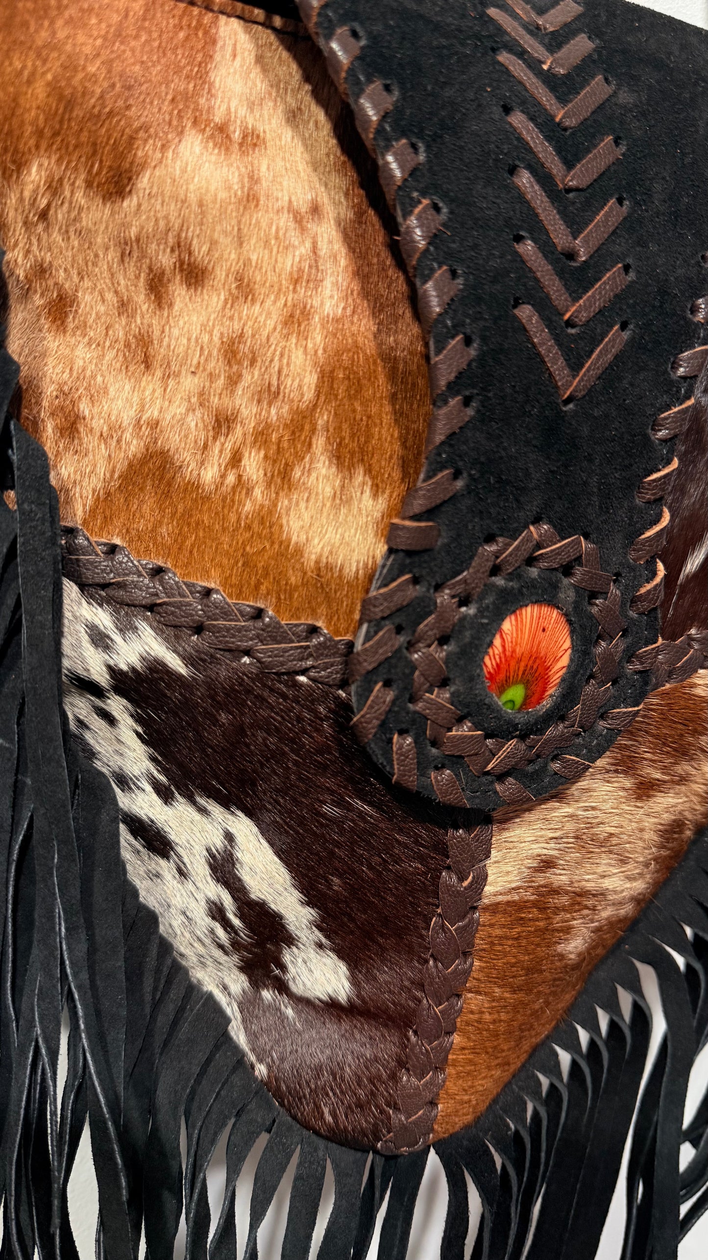 HANDCRAFTED GENUINE SUEDE LEATHER BAG  #LEA1078