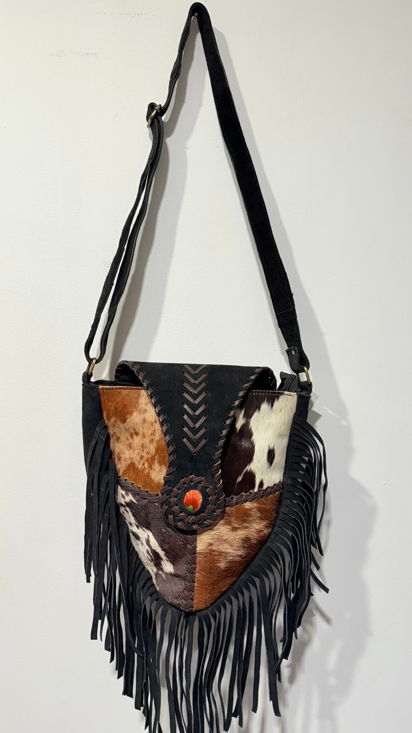 HANDCRAFTED GENUINE SUEDE LEATHER BAG  #LEA1078