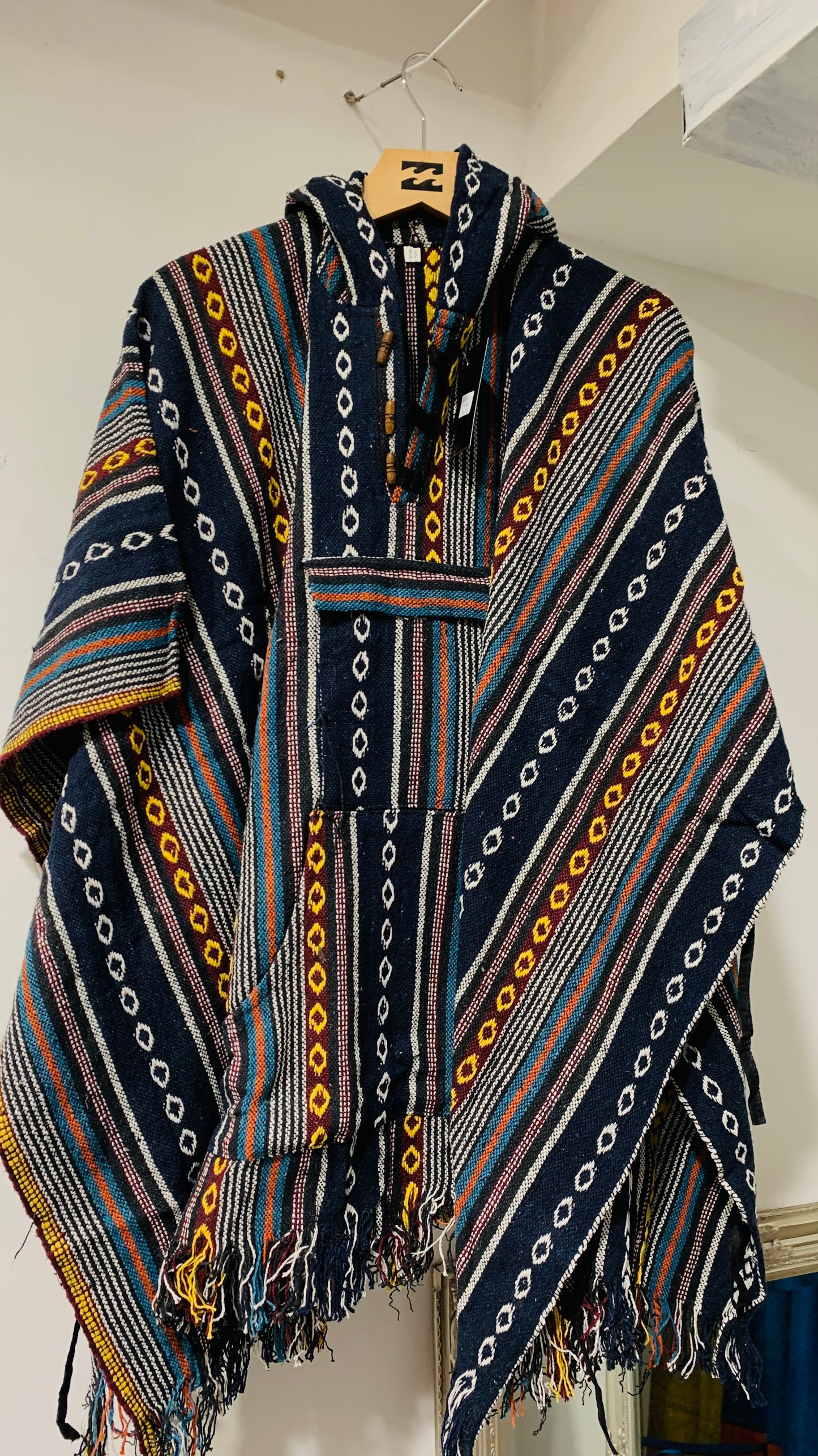 Bohemian style handcrafted Hoodie Plus size Gheri poncho #017343
