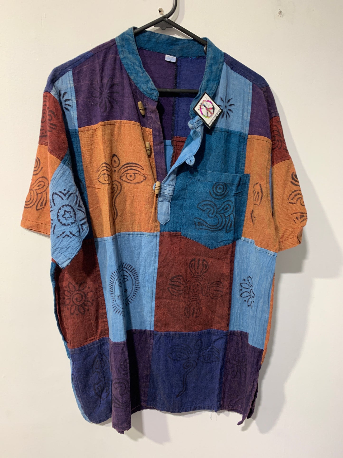 Bohemian style handcrafted Kurta/ Shirt  # KURT4020