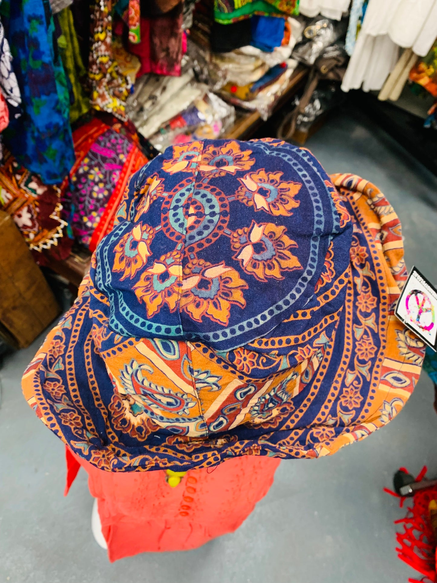 BOHO STYLE HANDCRAFTED REVERSIBLE MANDALA SUN HATS #8461