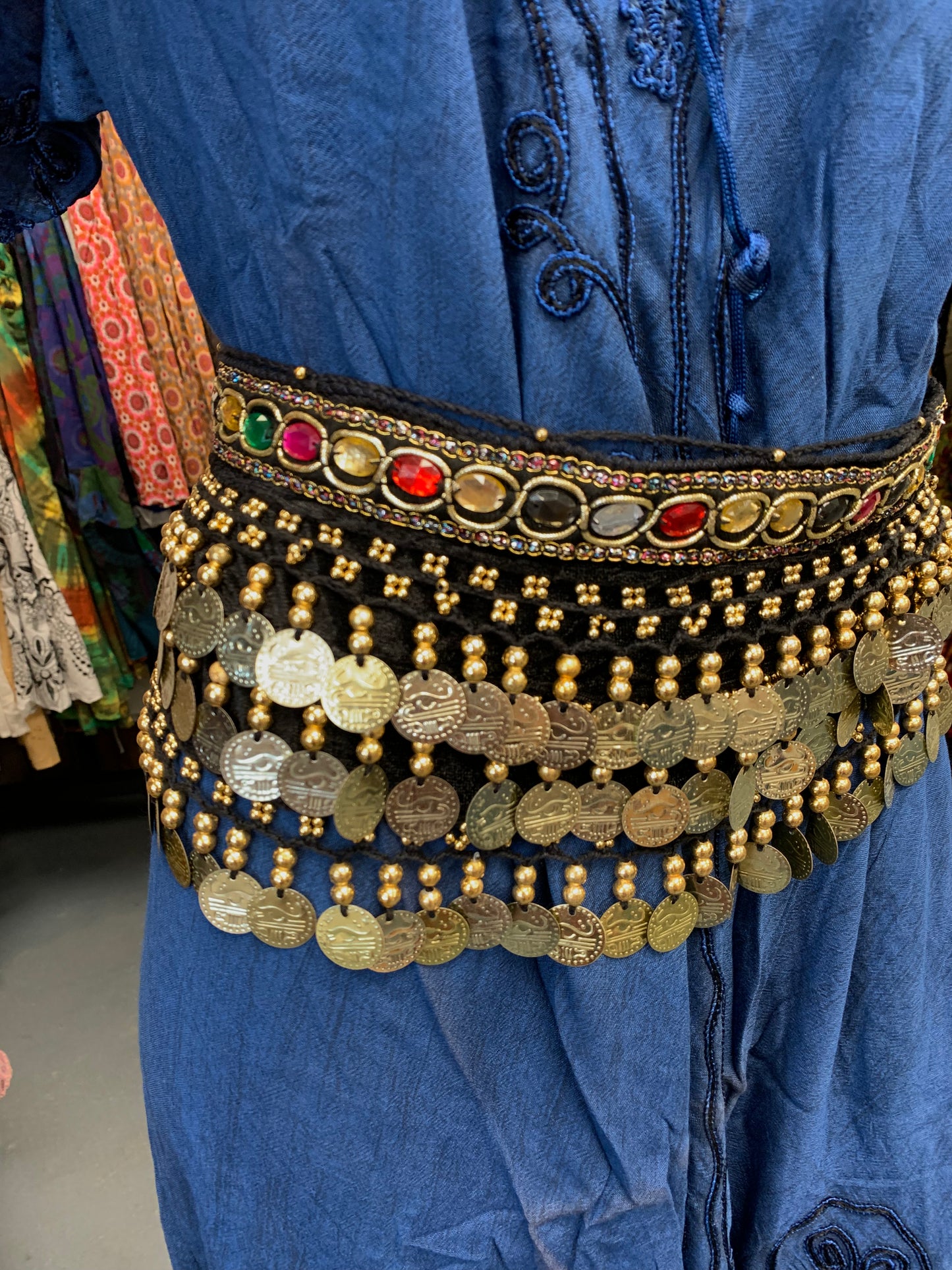 BOHEMIAN HANDCRAFTED BELLY BELT WITH RHINESTONES #BELL21