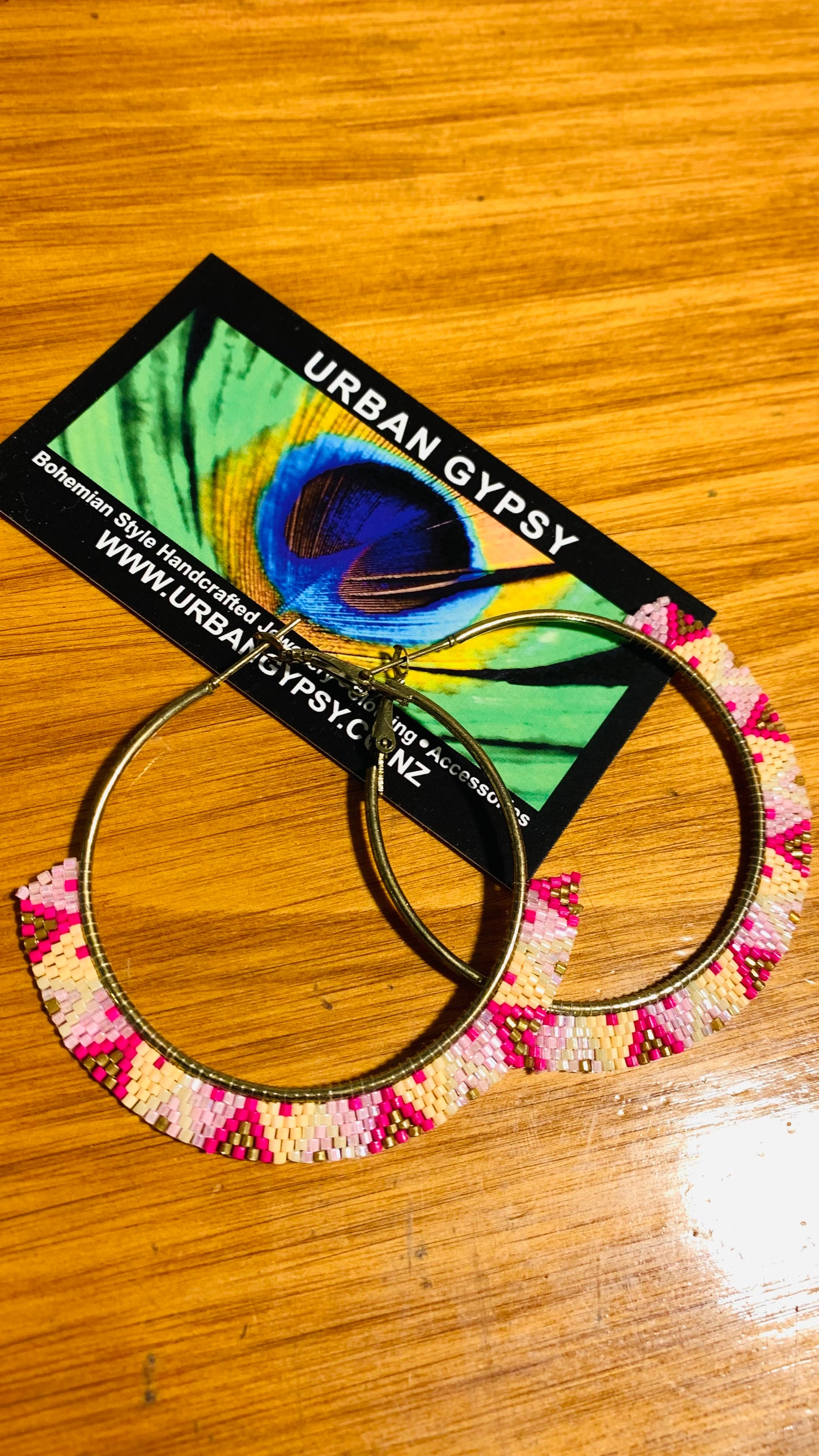 BOHEMIAN HANDCRAFTED HOOP EARRINGS #EAR159