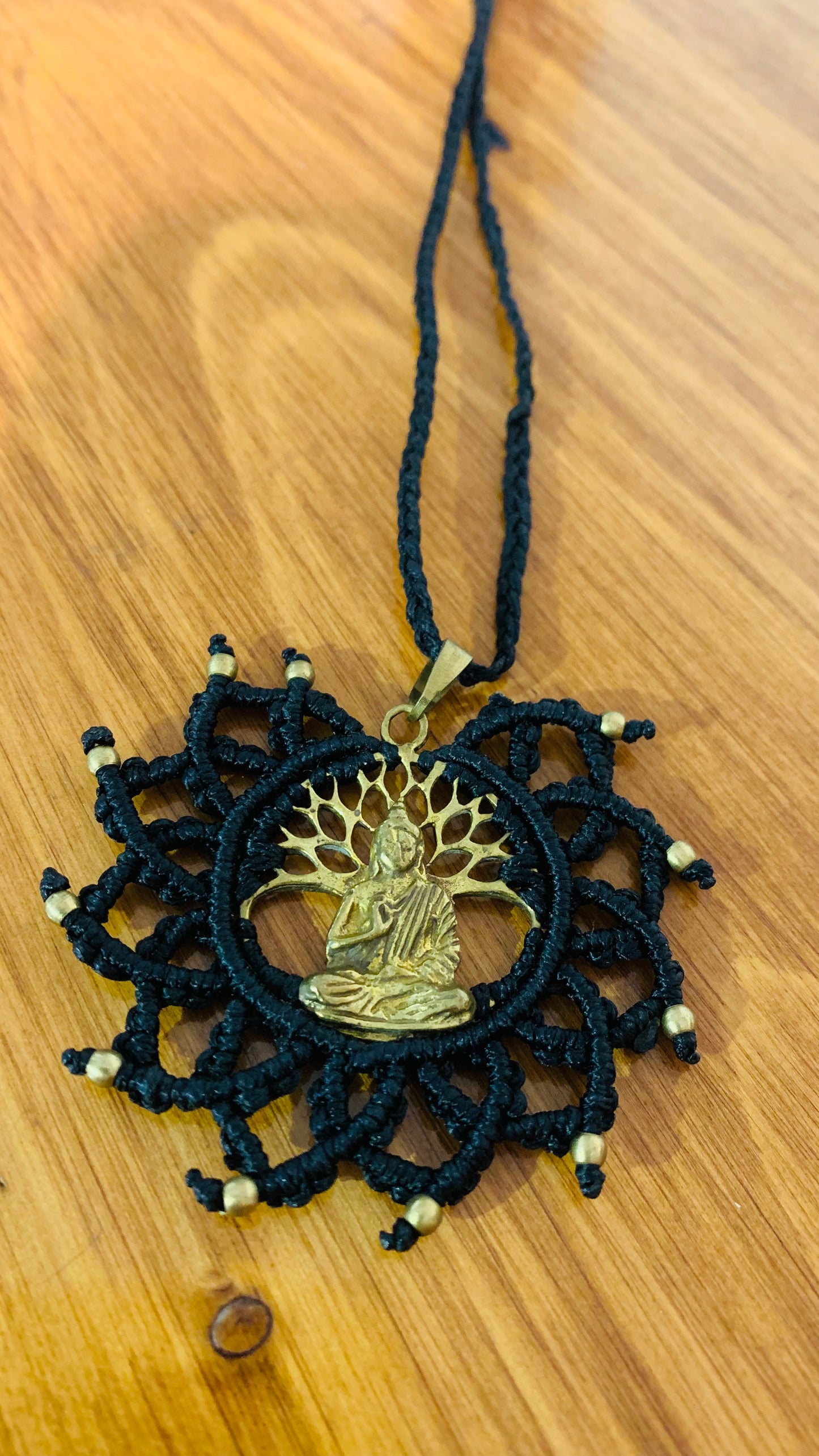 Bohemian style handcrafted Macrame necklace # 10