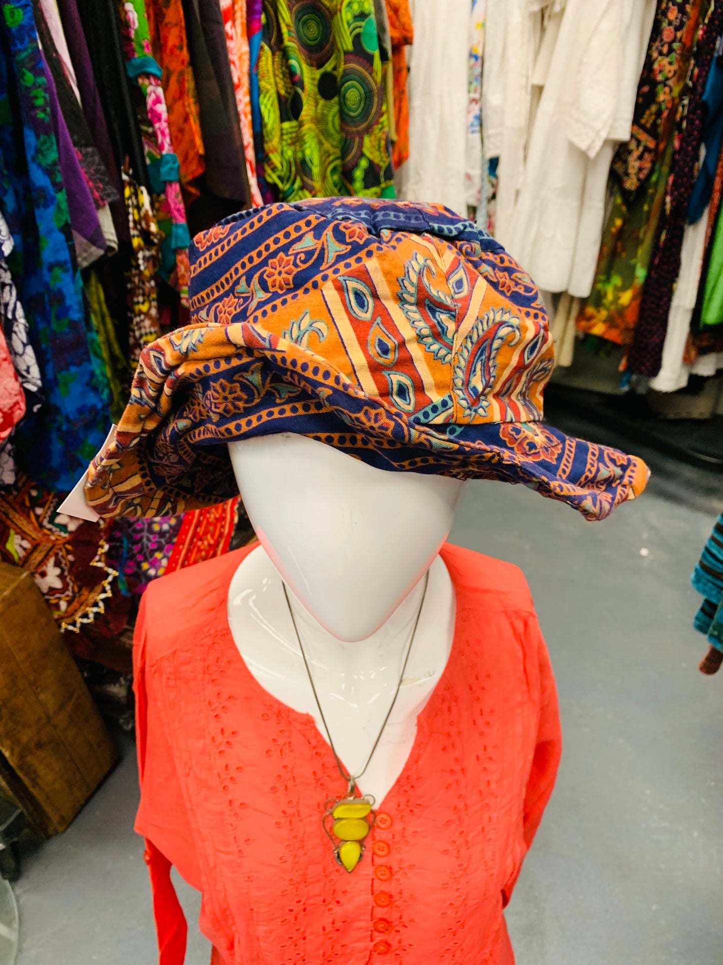 BOHO STYLE HANDCRAFTED REVERSIBLE MANDALA SUN HATS #8461