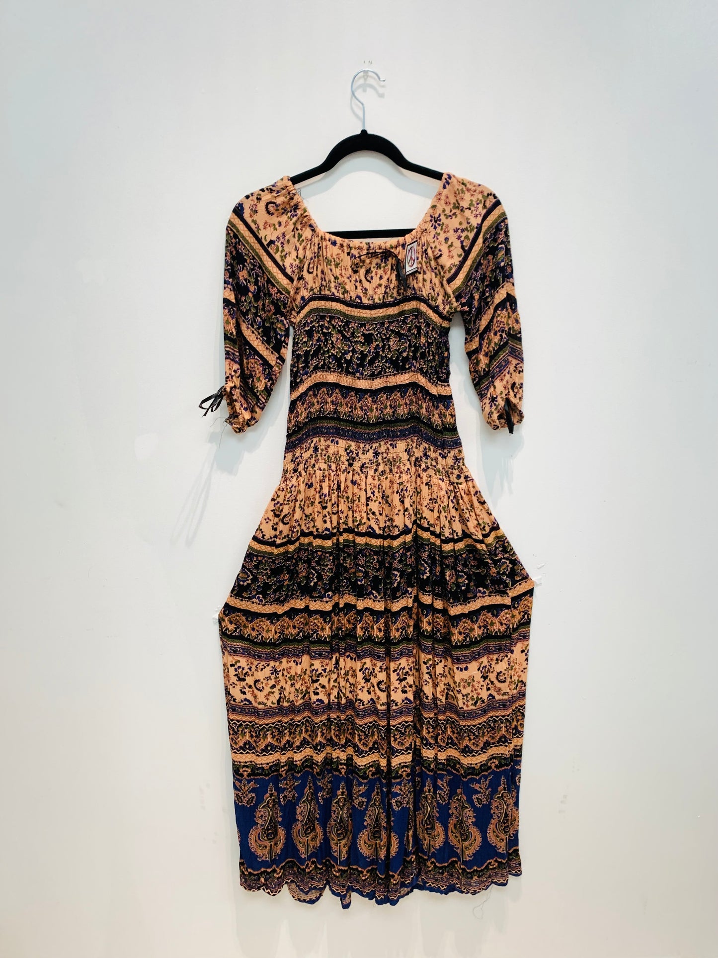Bohemian style handcrafted Printed long dress #DRE3220