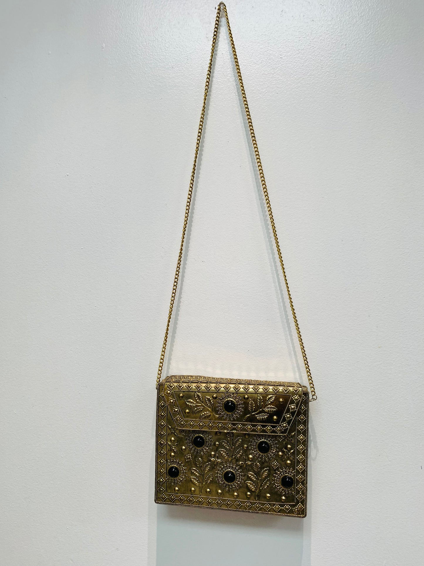 Bohemian style handcrafted metal / Brass Clutch #90727