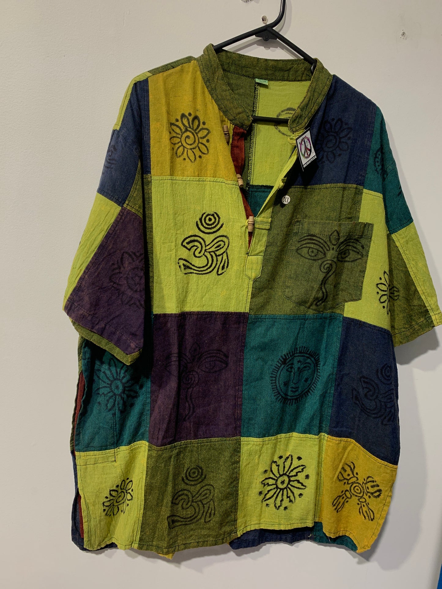 Bohemian style handcrafted Kurta/ Shirt  # KURT402