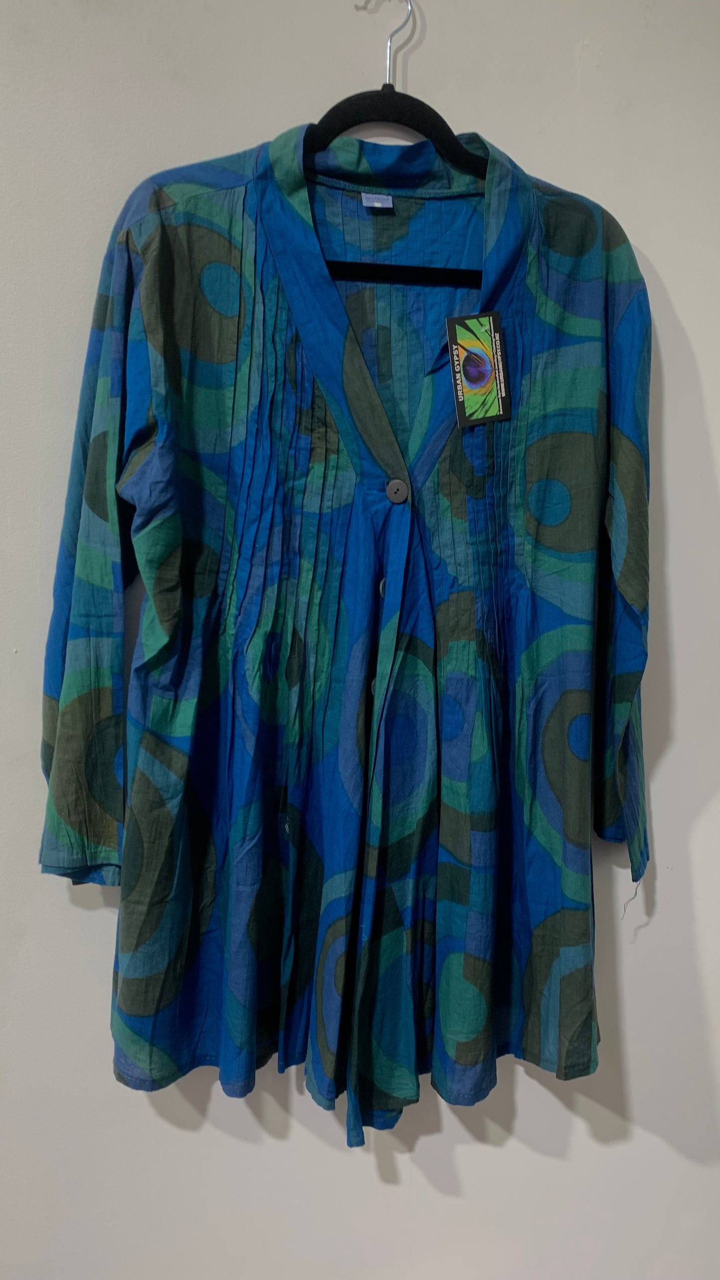 Bohemian style handcrafted cotton Shirt Top #04340