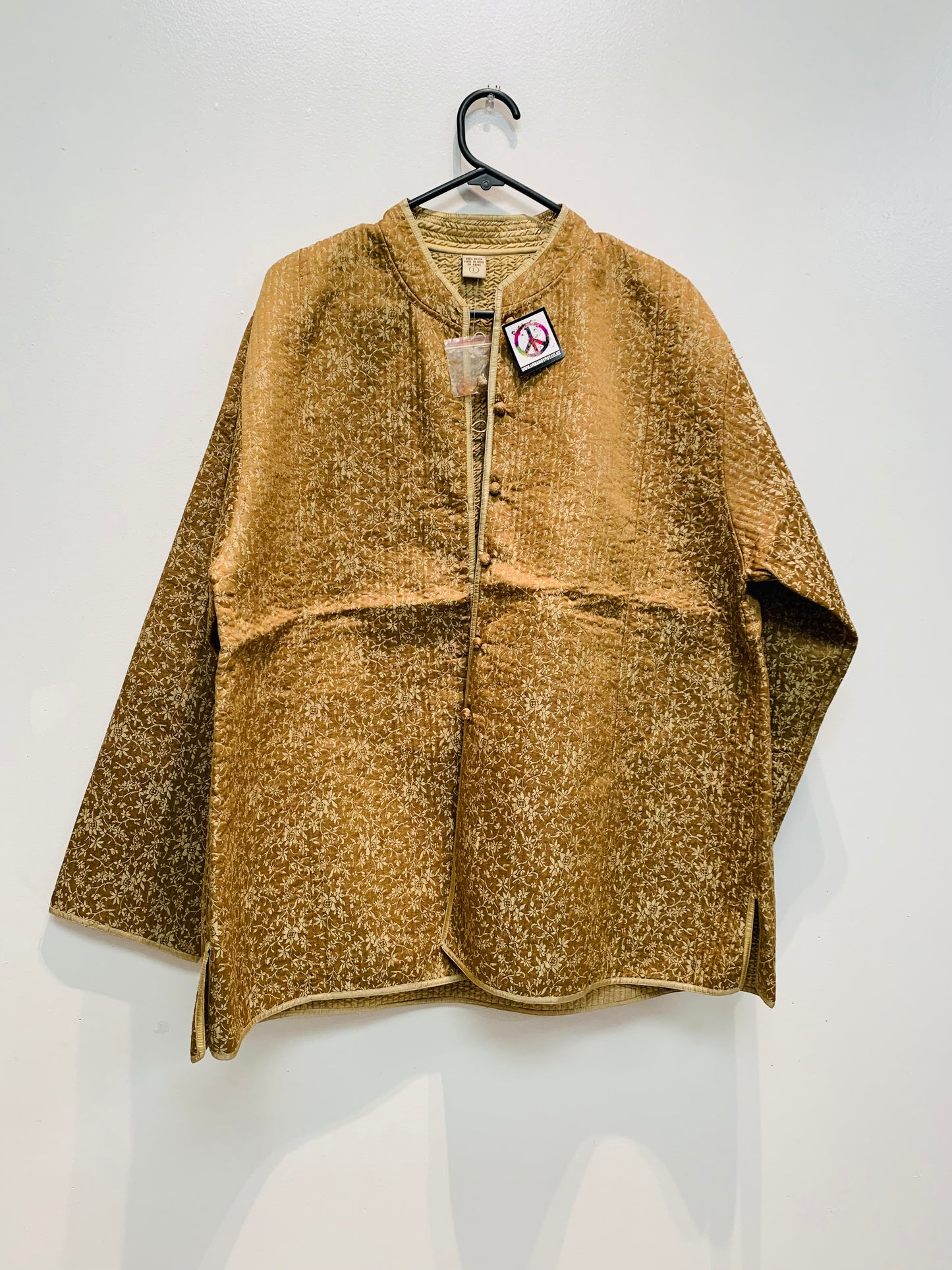 Handcrafted Reversible waist length Quilting Kantha Coat # QUIL031