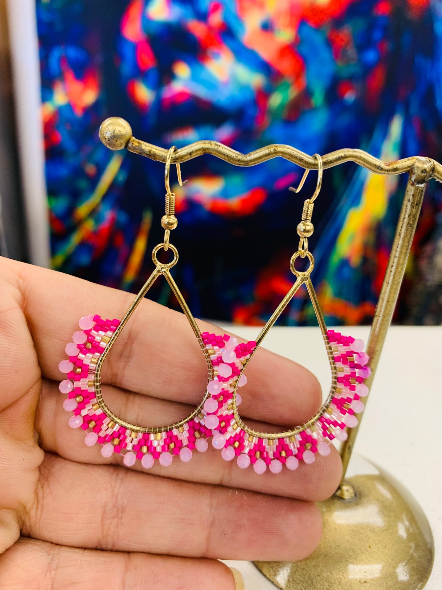 BOHEMIAN HANDCRAFTED AZTEC EARRINGS #EAR120