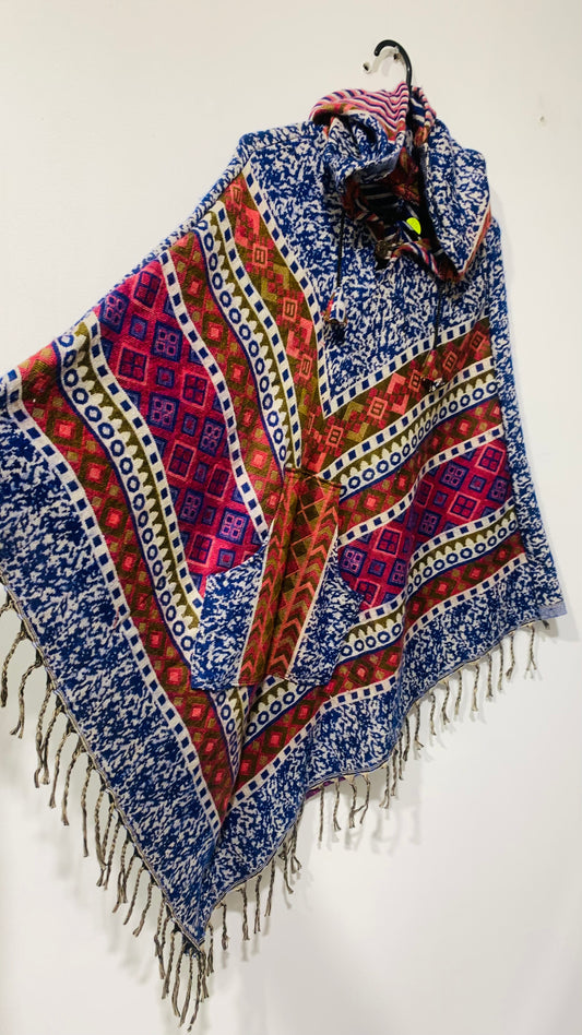 Bohemian style handcrafted Hoodie poncho #0172202