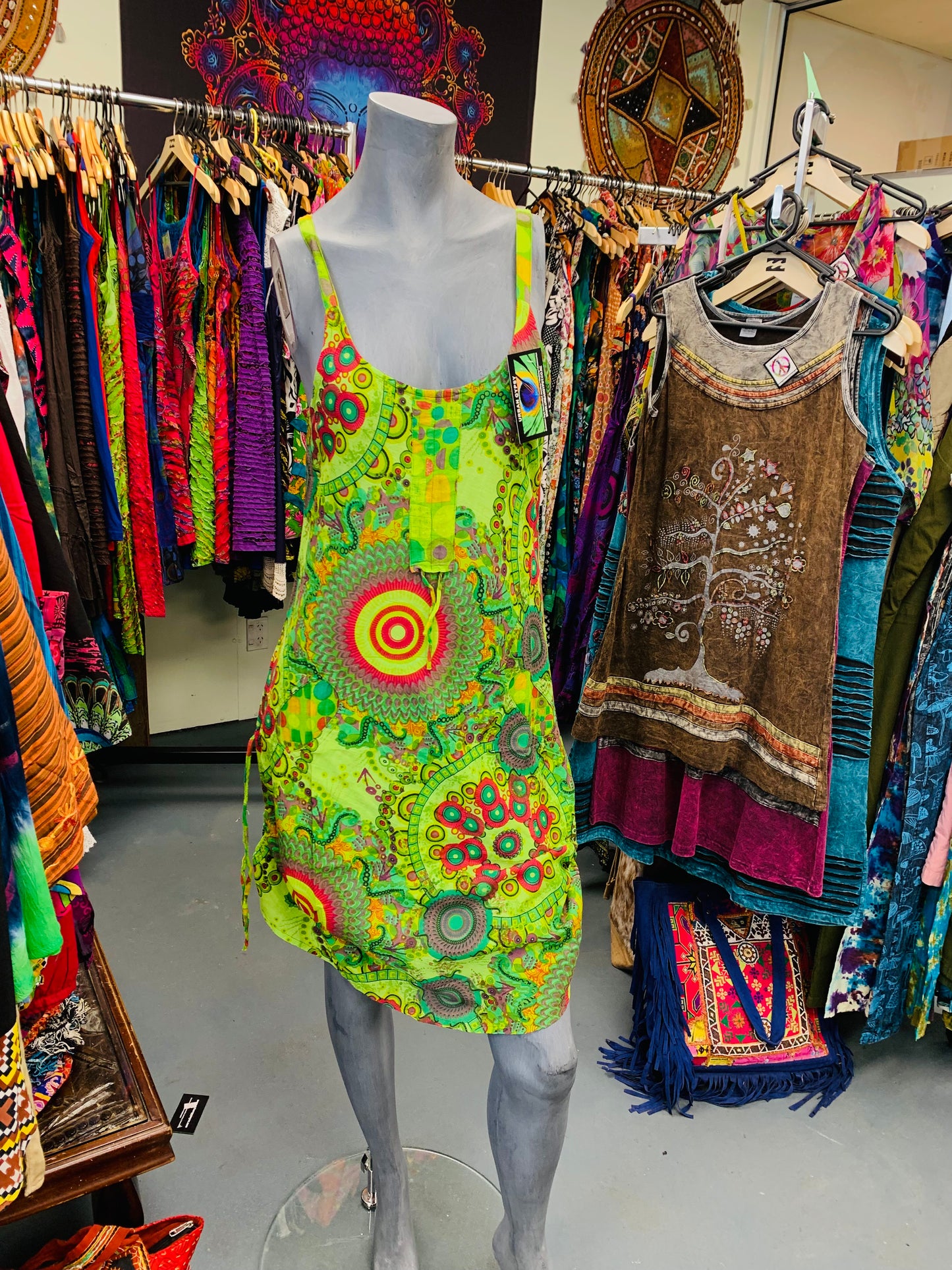 Bohemian style handcrafted cotton Trance dress #00435