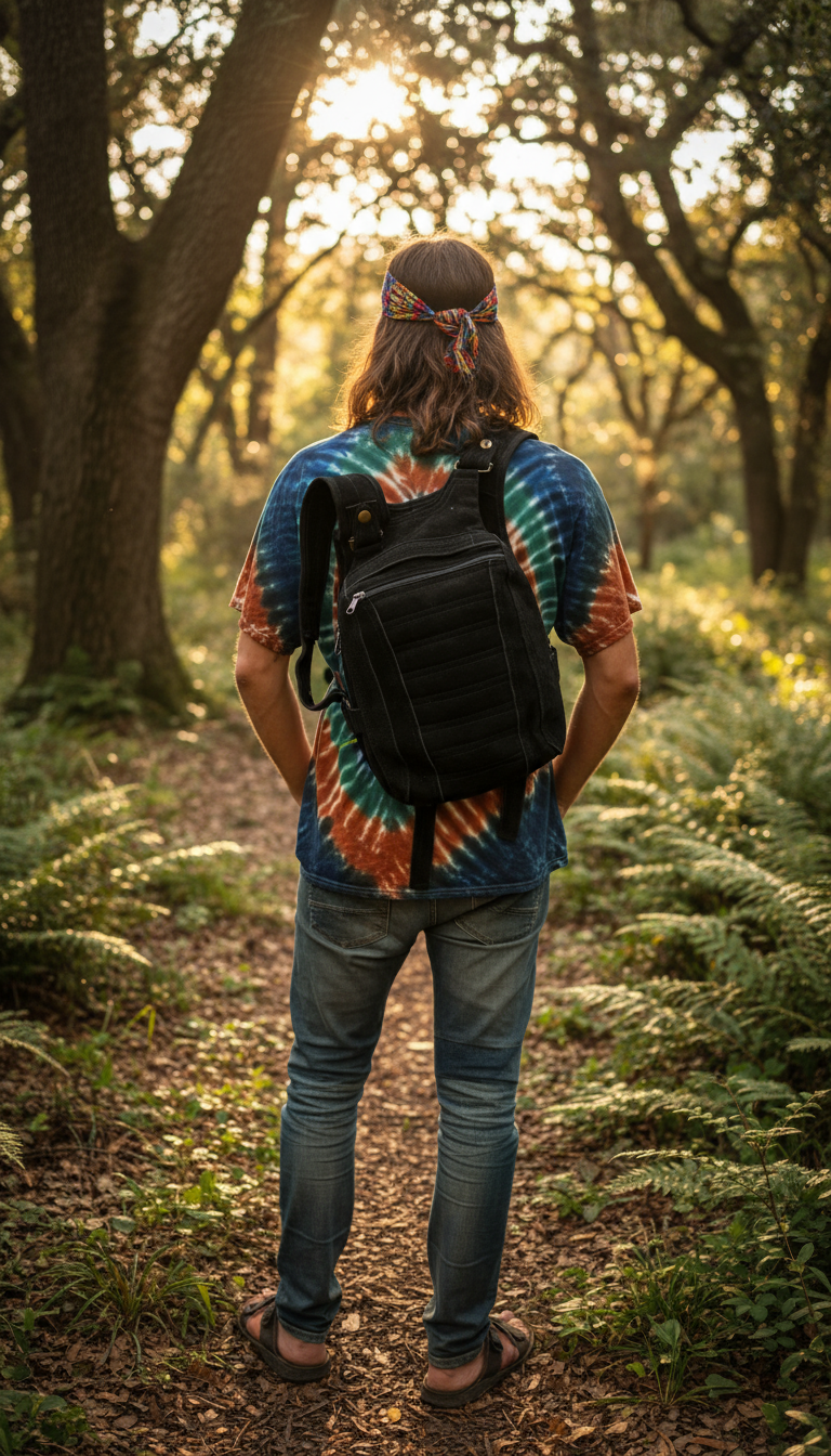 Bohemian style handcrafted Genuine leather Backpack #4495