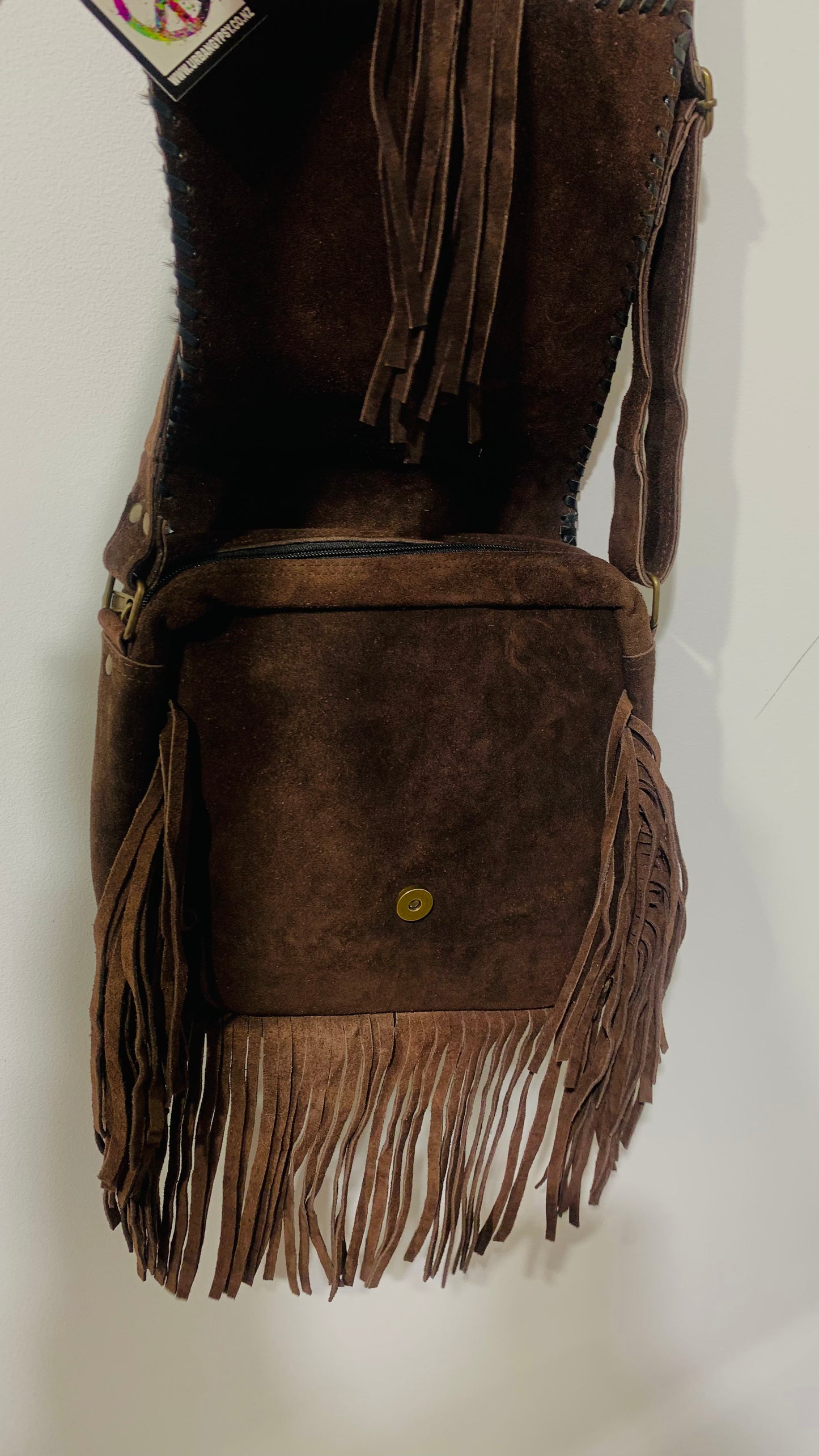 BOHO HANDCRAFTED GENUINE SUEDE LEATHER BAG #205570