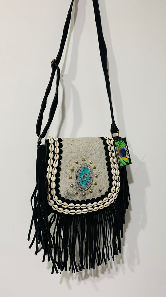 BOHO HANDCRAFTED GENUINE SUEDE LEATHER BAG #205568