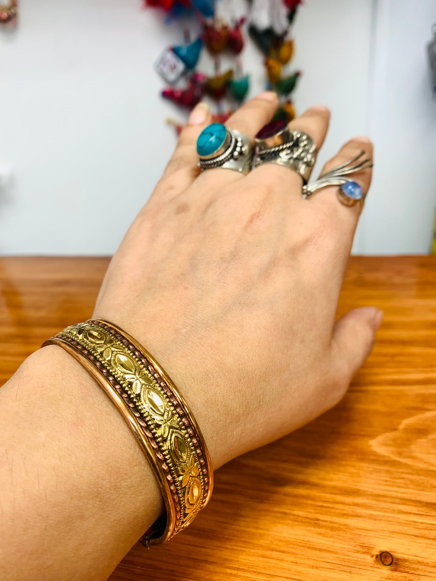 BOHEMIAN STYLE HANDCRAFTED HAND CUFF BANGLE # CUFF1195