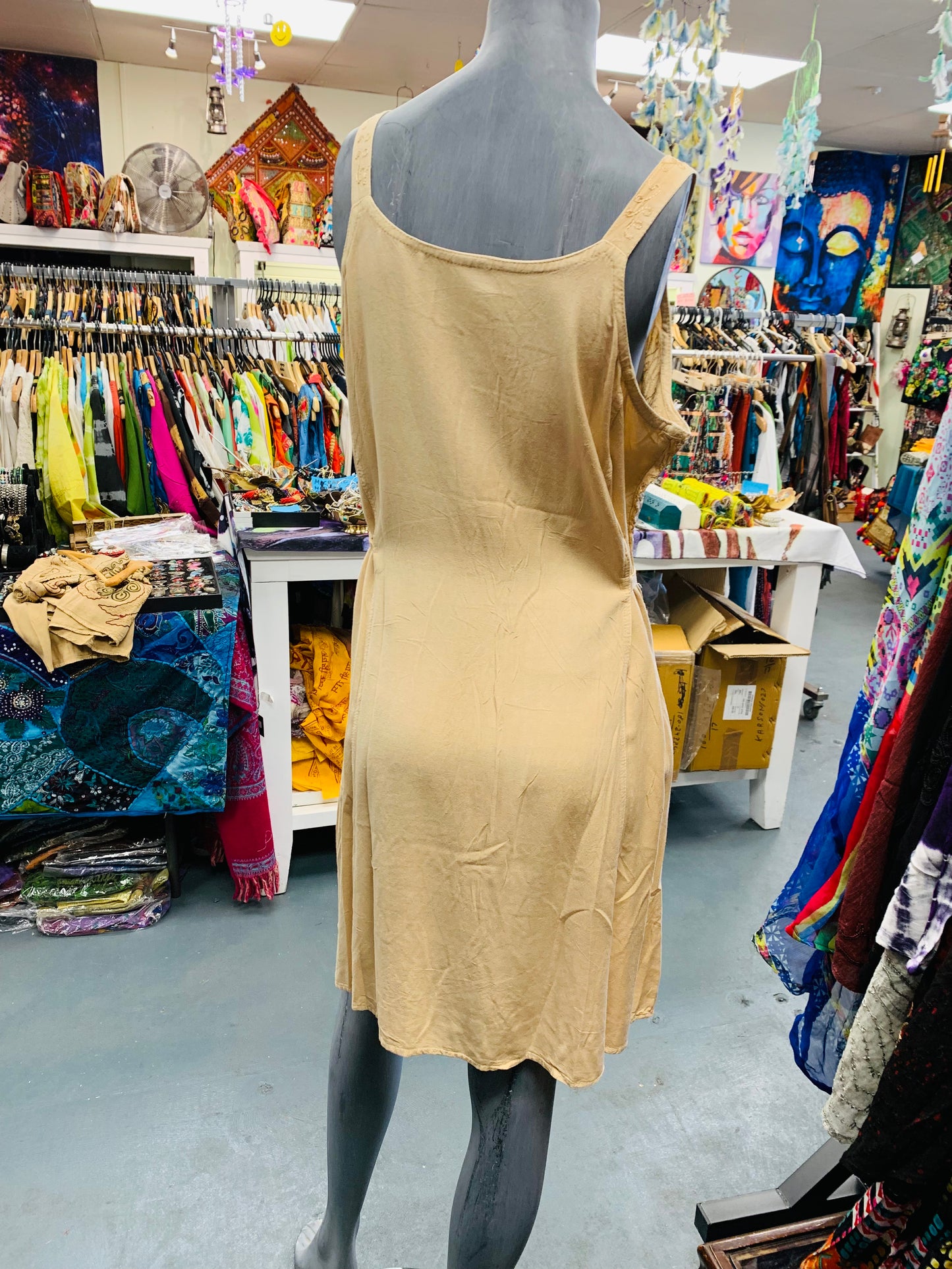 Bohemian style handcrafted Cotton Tunic dress # DRE237