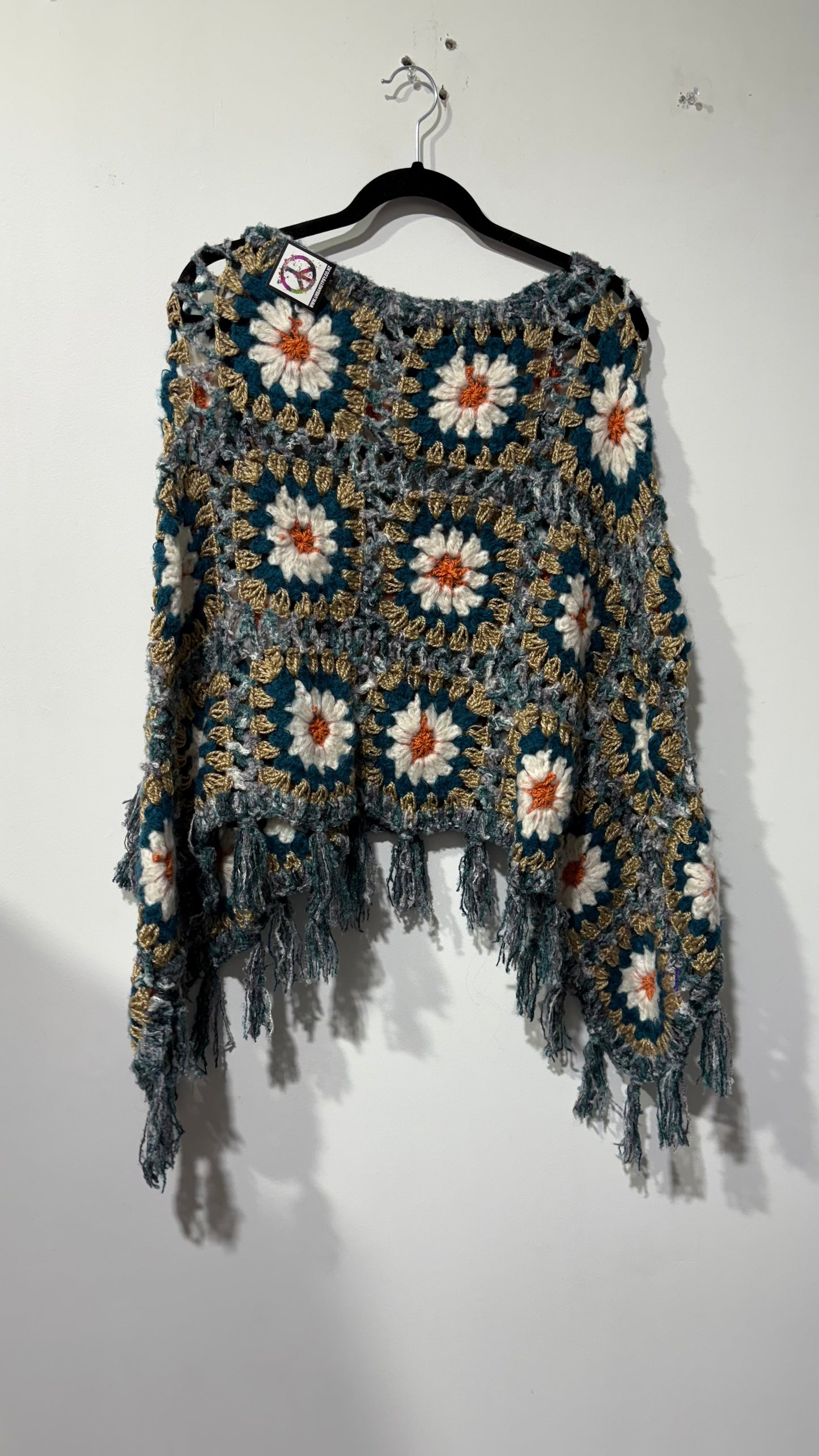 Handcrafted Crochet poncho #34