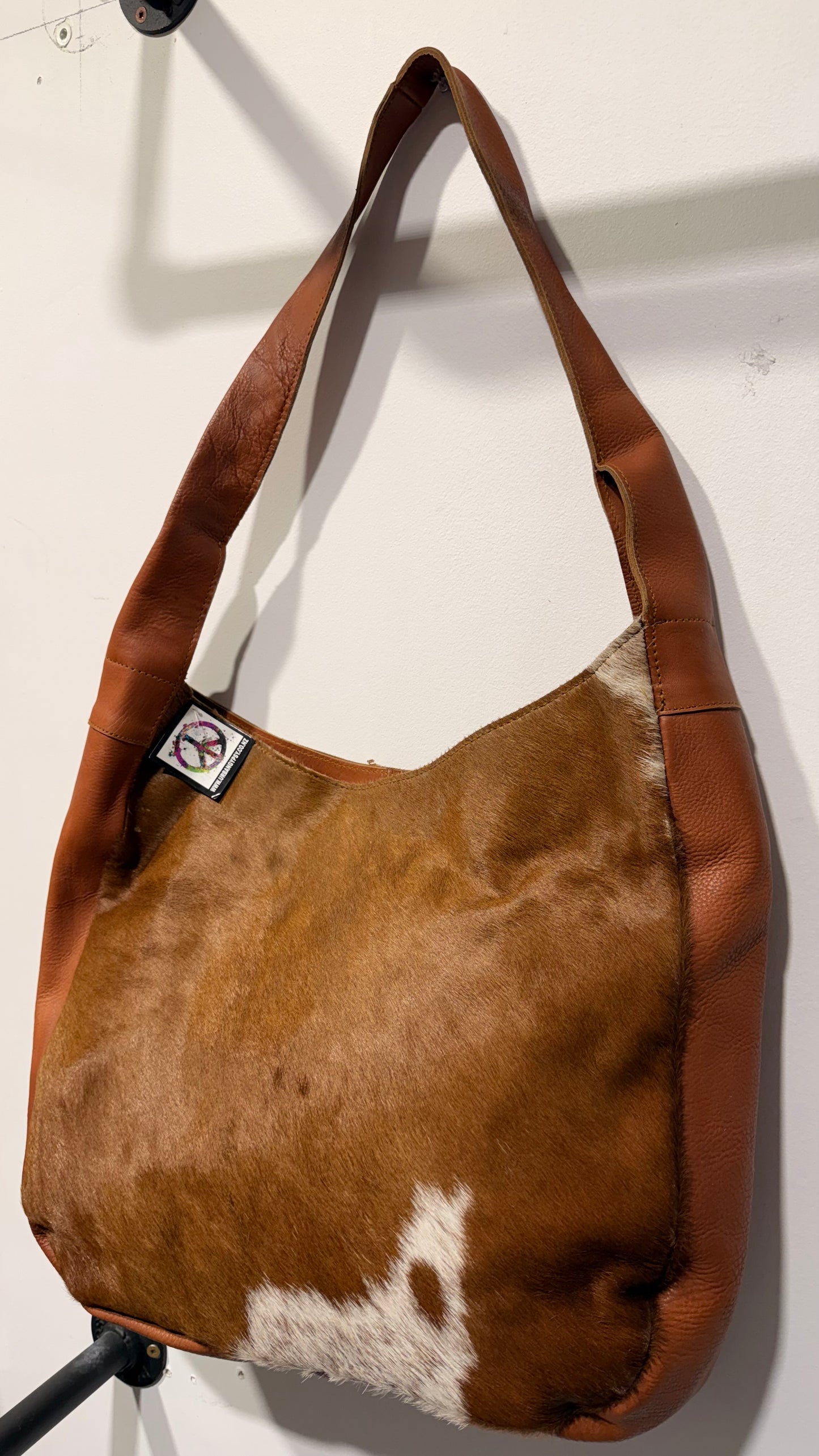 BOHO STYLE HANDCRAFTED GENUINE LEATHER BAGS WITH NATURAL COWHIDE #111