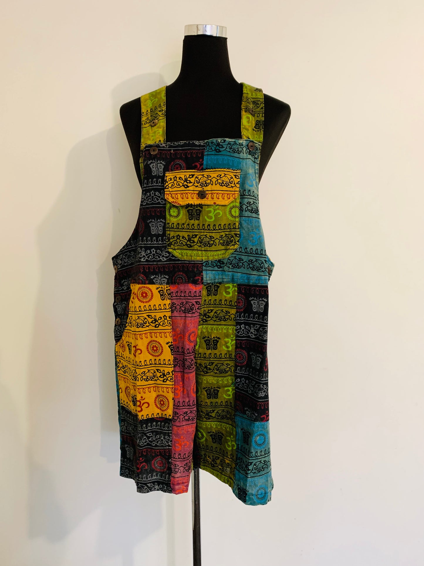 Bohemian style handcrafted Overall Shorts # JUMSH141