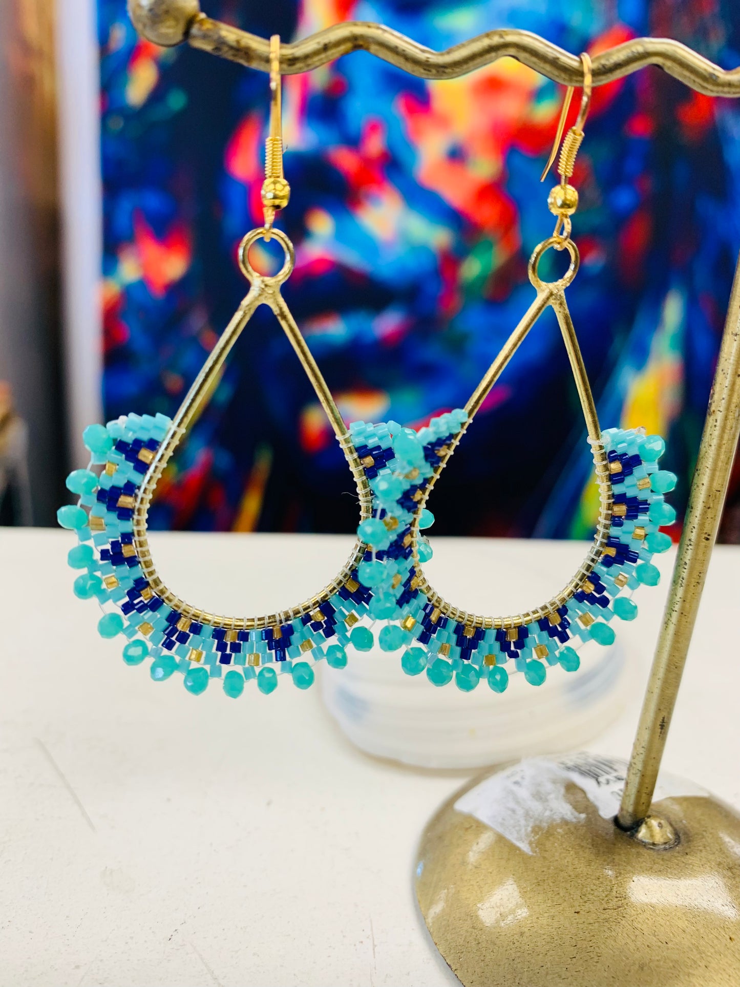 BOHEMIAN HANDCRAFTED AZTEC EARRINGS #EAR120