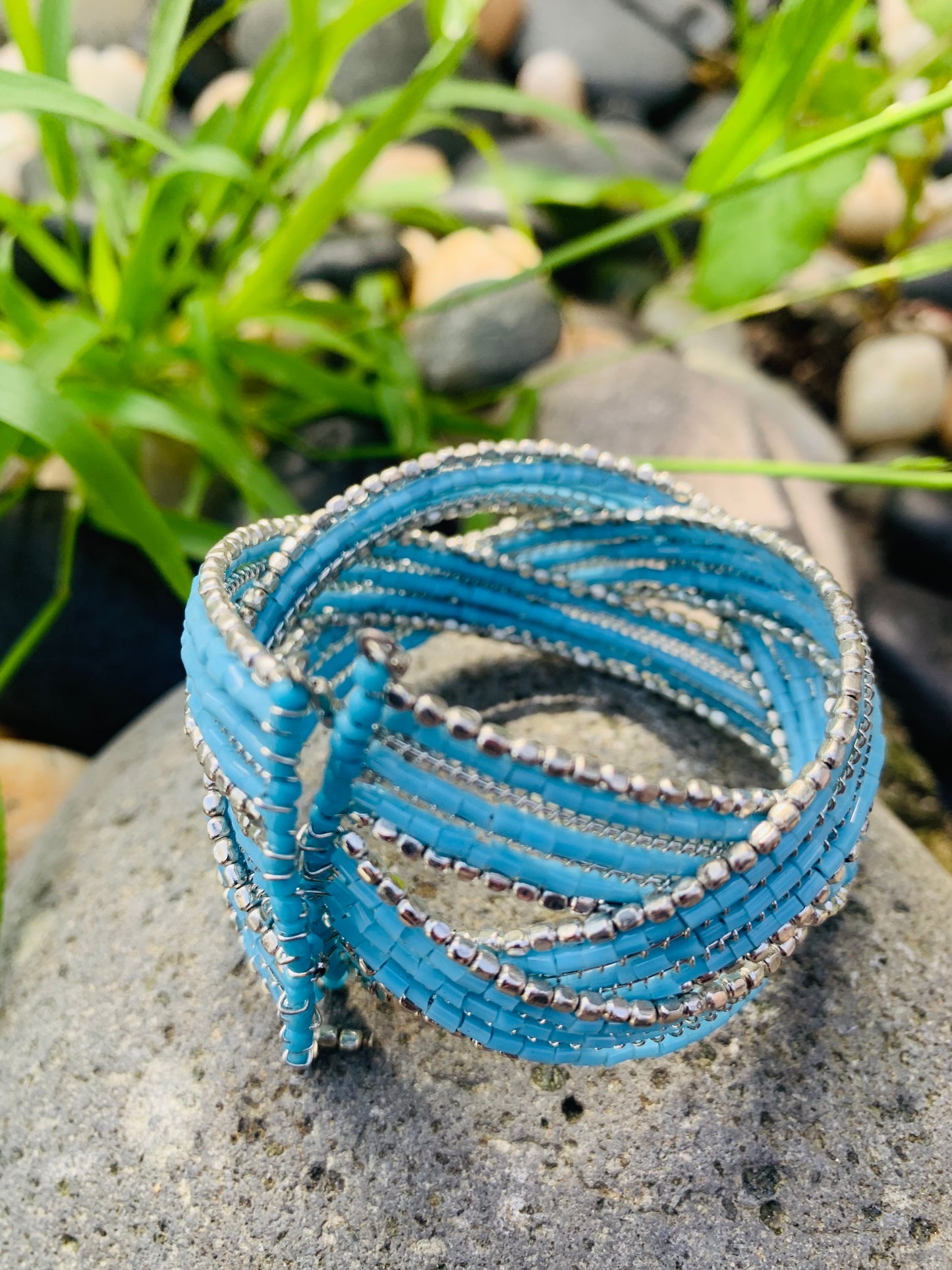 HIPPIE HANDCRAFTED HAND CUFF BEADS BANGLE #CUFF2283