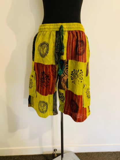 Bohemian Handcrafted Patchwork shorts # SHO4414