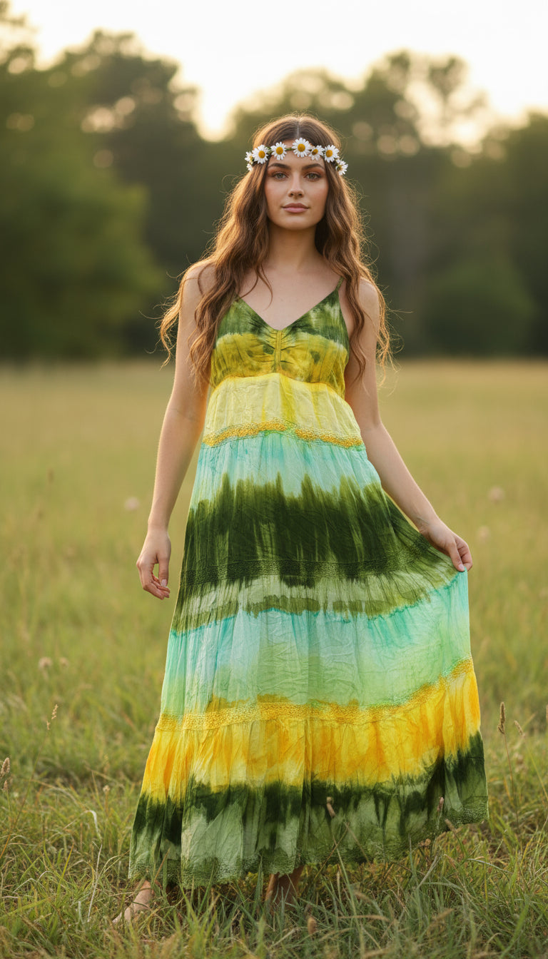 Bohemian style handcrafted Mandala dress #DRE4653