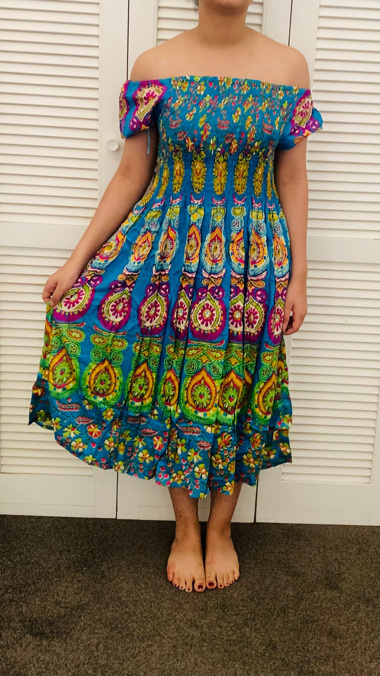 Bohemian handcrafted Mandala dress # DRE3008