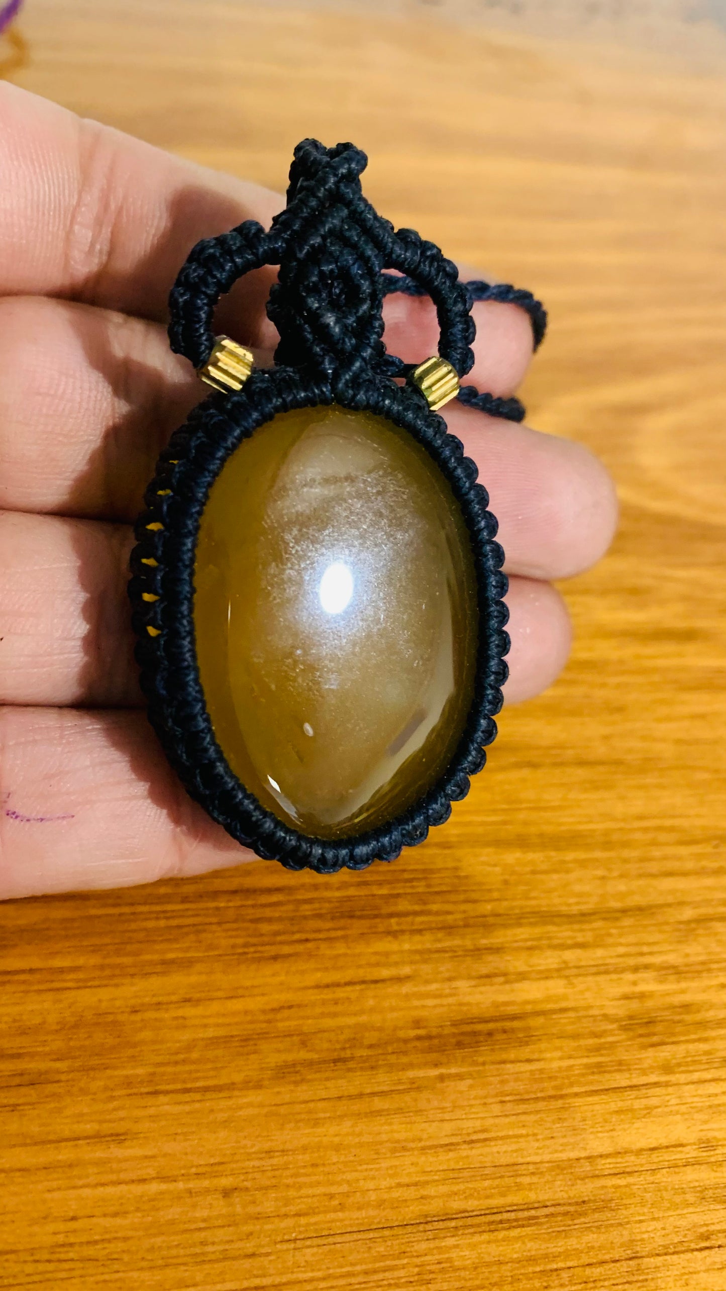 Bohemian style handcrafted Macrame necklace # 7