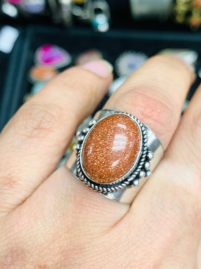 Handcrafted Natural stones ring # RIN2135