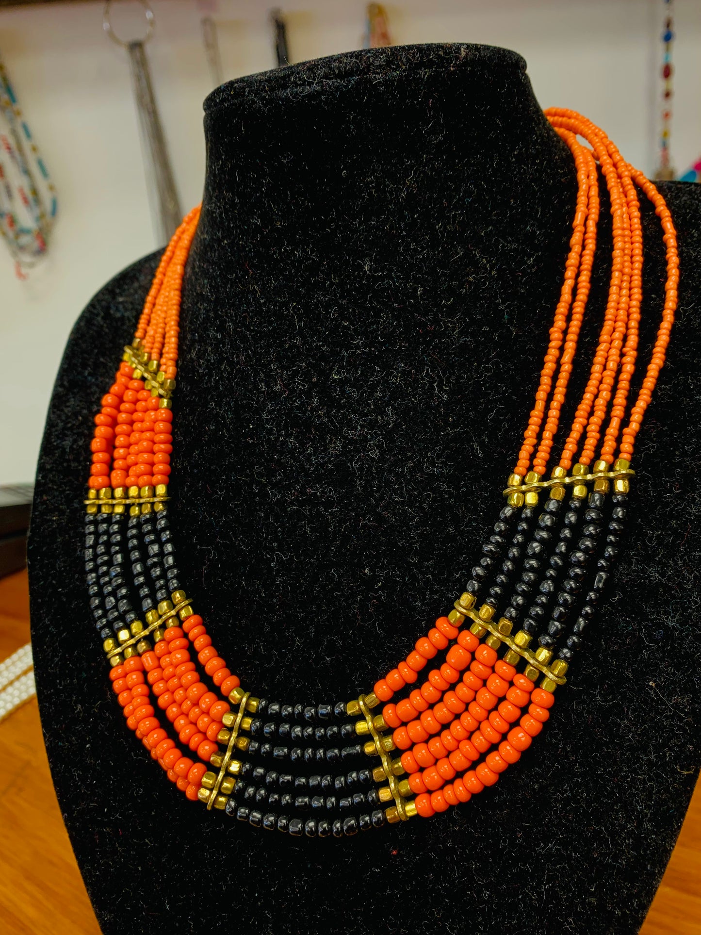 BOHEMIAN STYLE HANDCRAFTED BIB NECKLACE #NECK41