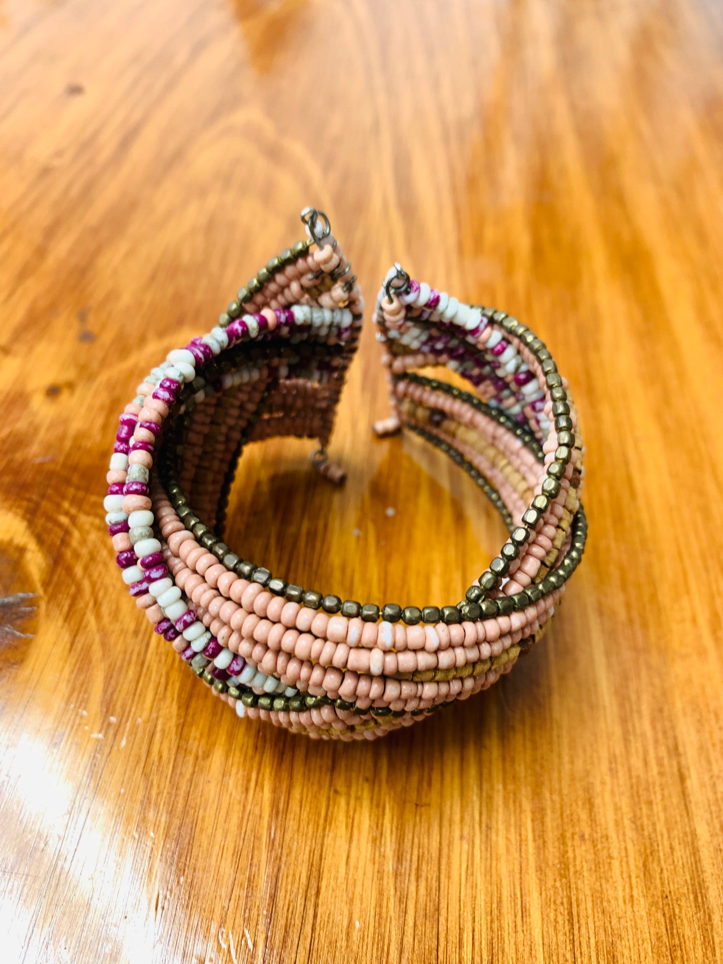 HIPPIE HANDCRAFTED HAND CUFF BEADS BANGLE #CUFF2282