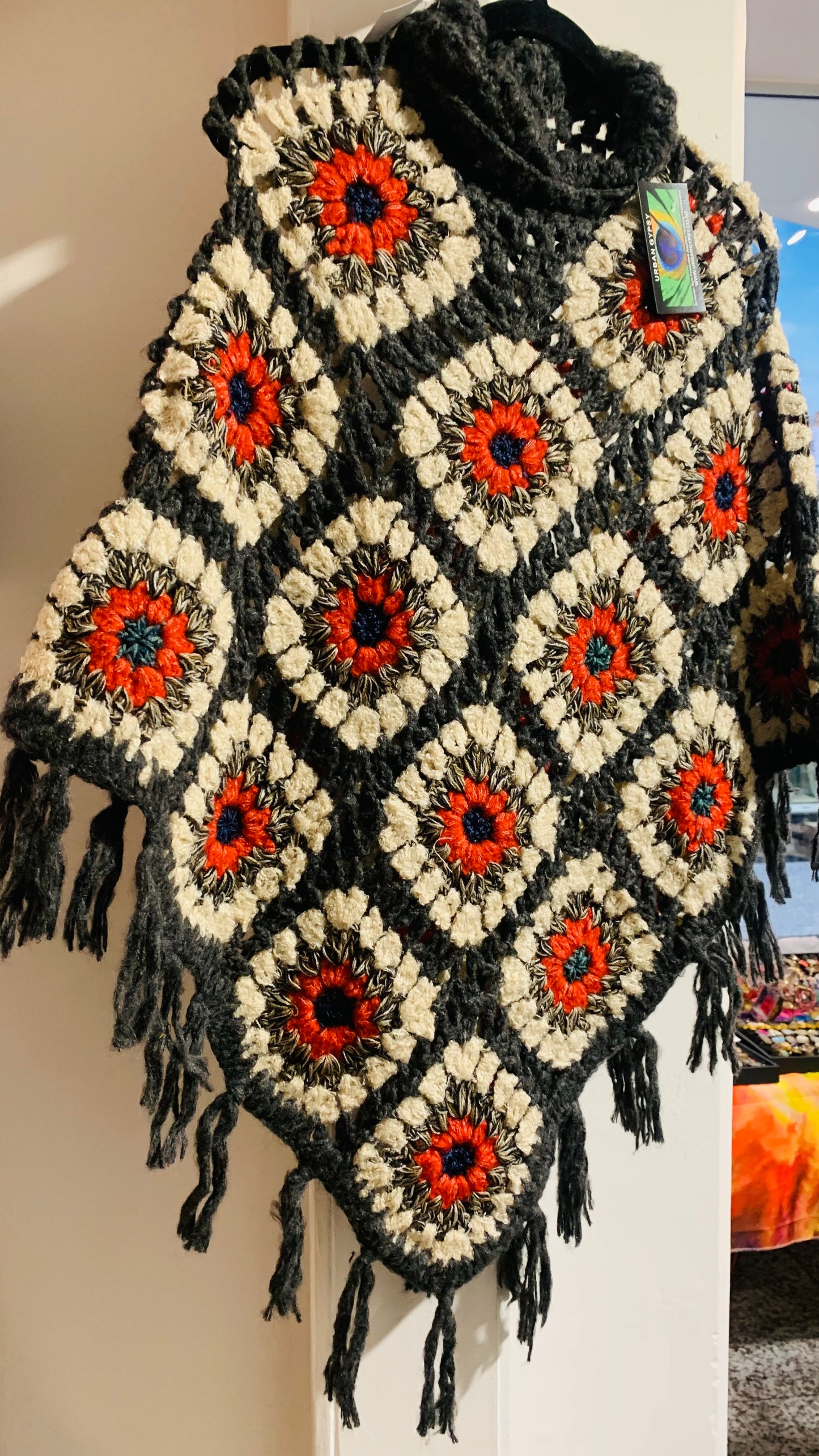 Handcrafted Crochet poncho #36