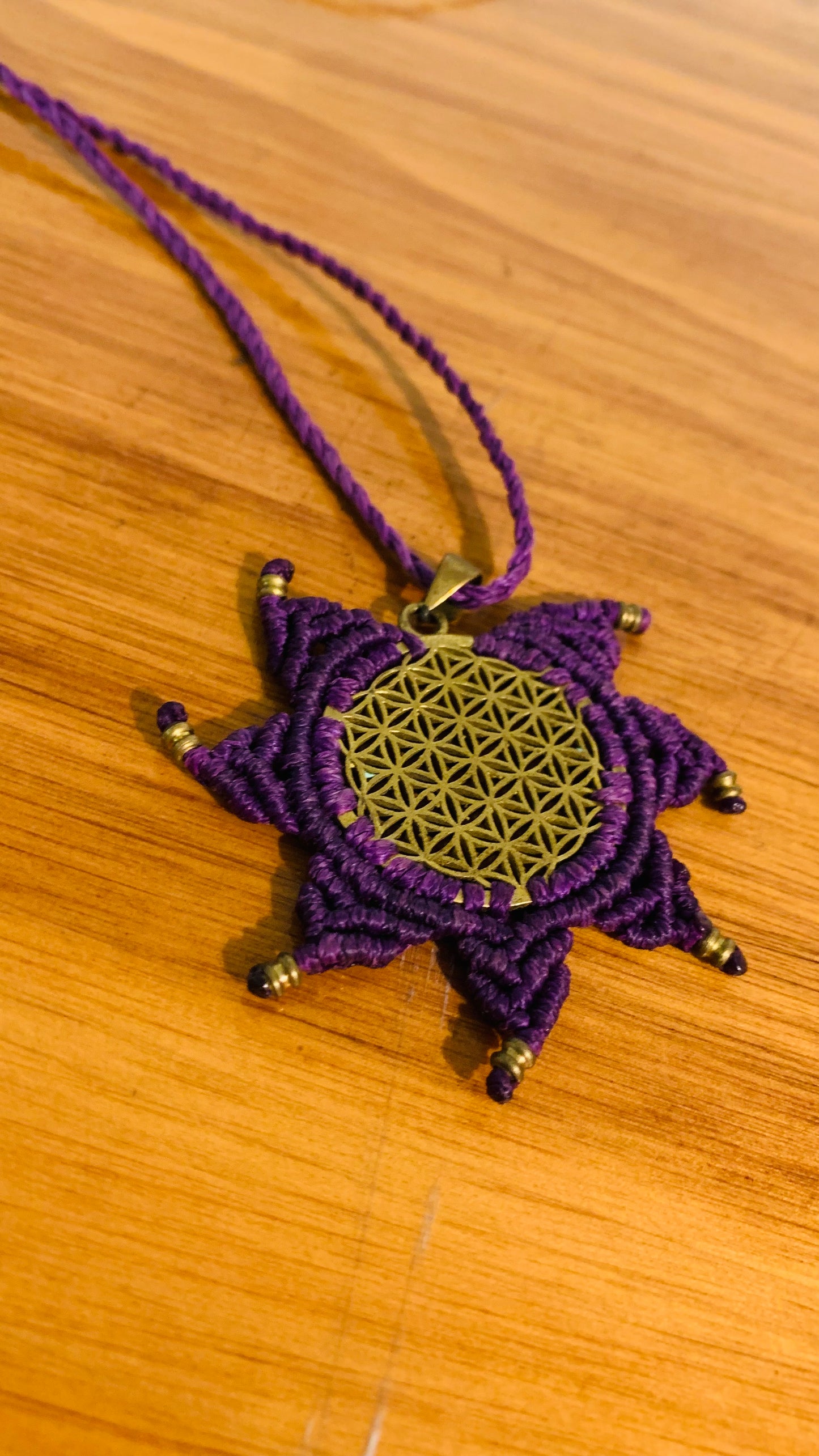 Bohemian style handcrafted Macrame necklace # 12