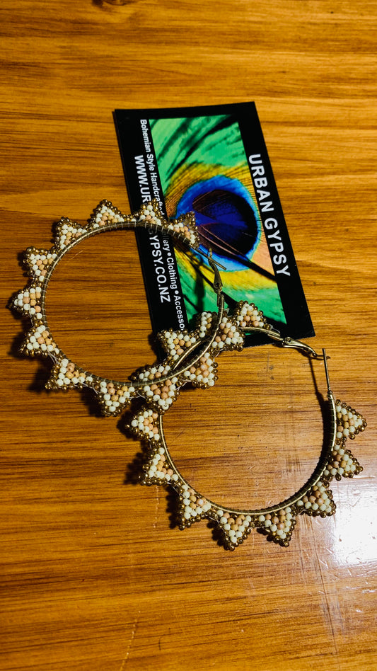 BOHEMIAN HANDCRAFTED HOOP EARRINGS #EAR158