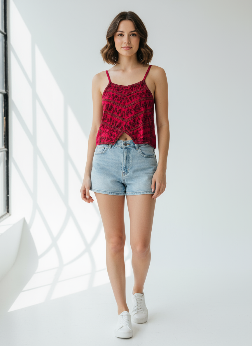 Bohemian Handcrafted Crop Top #CRTOP104