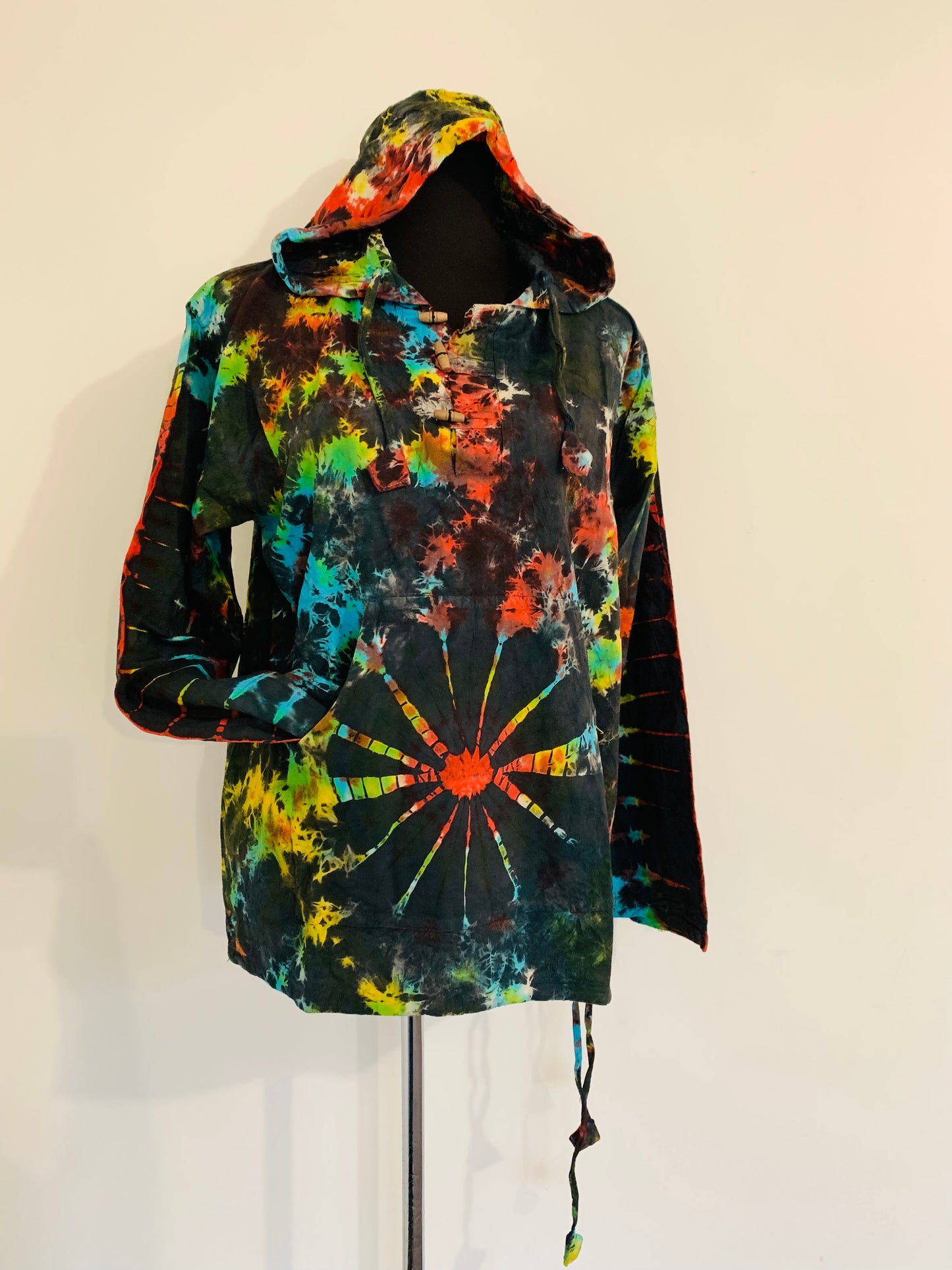 Bohemian style handcrafted Hoodie Kurta/ Shirt # KURT403