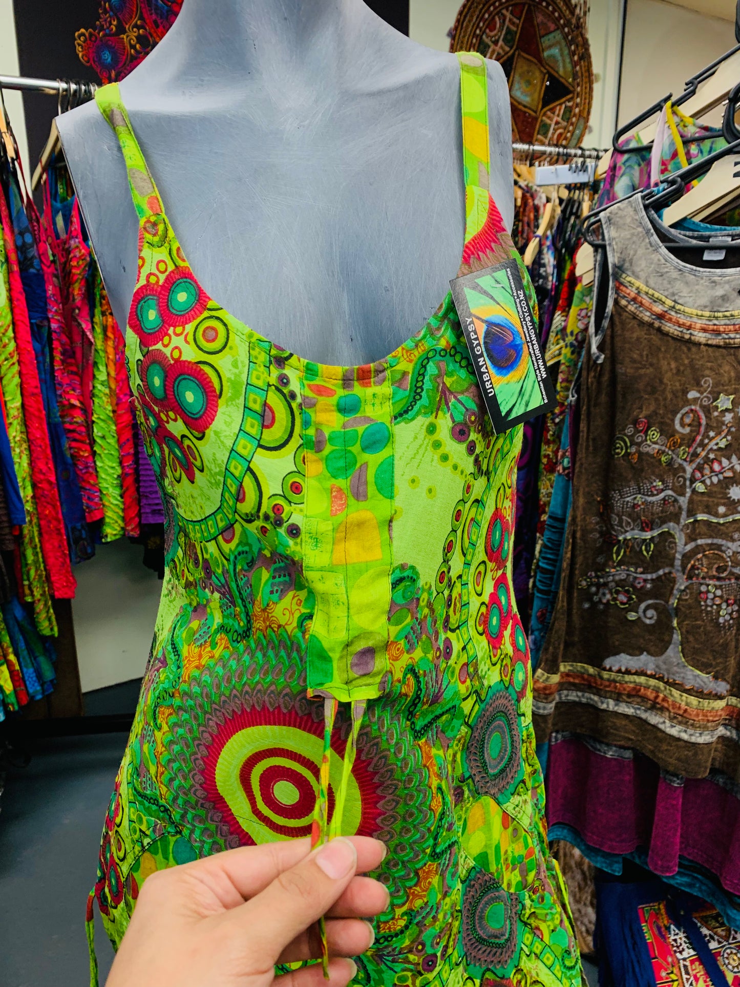 Bohemian style handcrafted cotton Trance dress #00435