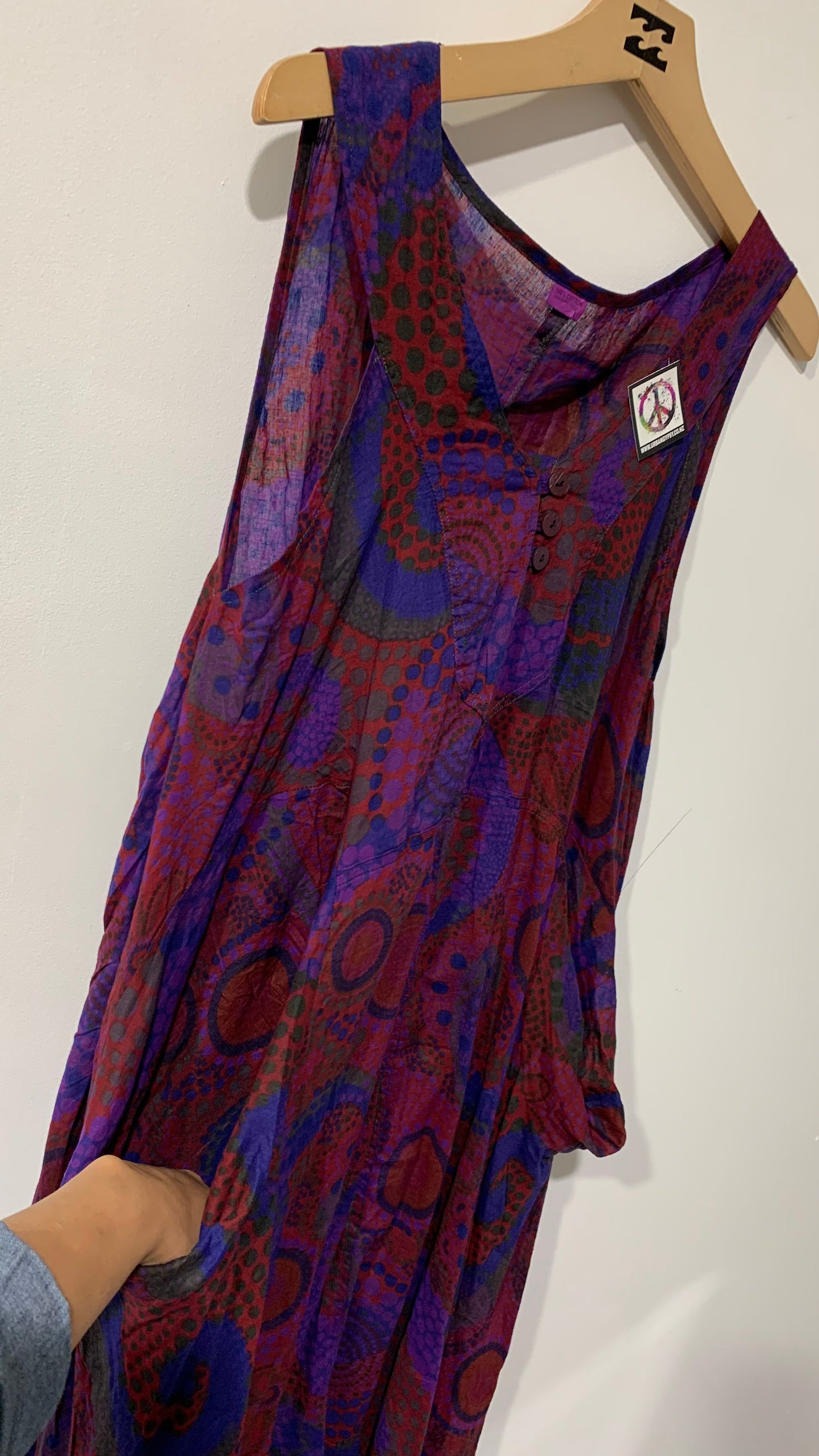 BOHEMIAN STYLE HANDCRAFTED FLOWY DRESS #5698