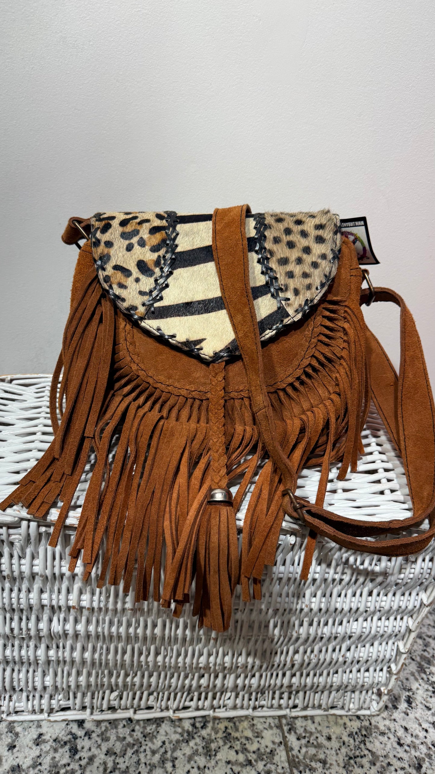 BOHO HANDCRAFTED GENUINE SUEDE LEATHER BAG #205580