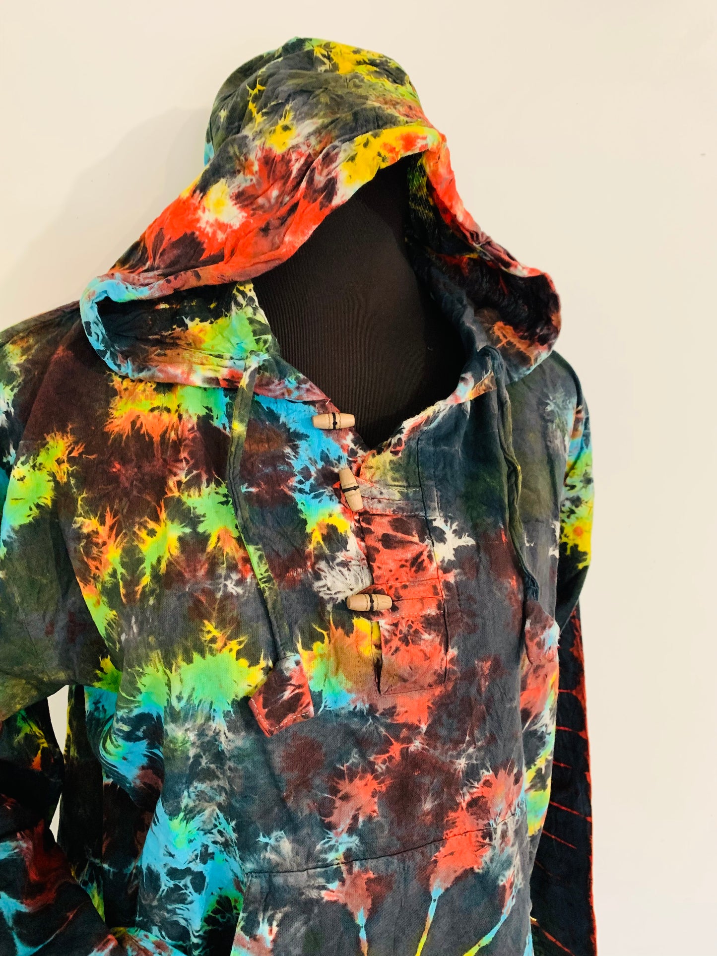 Bohemian style handcrafted Hoodie Kurta/ Shirt # KURT403